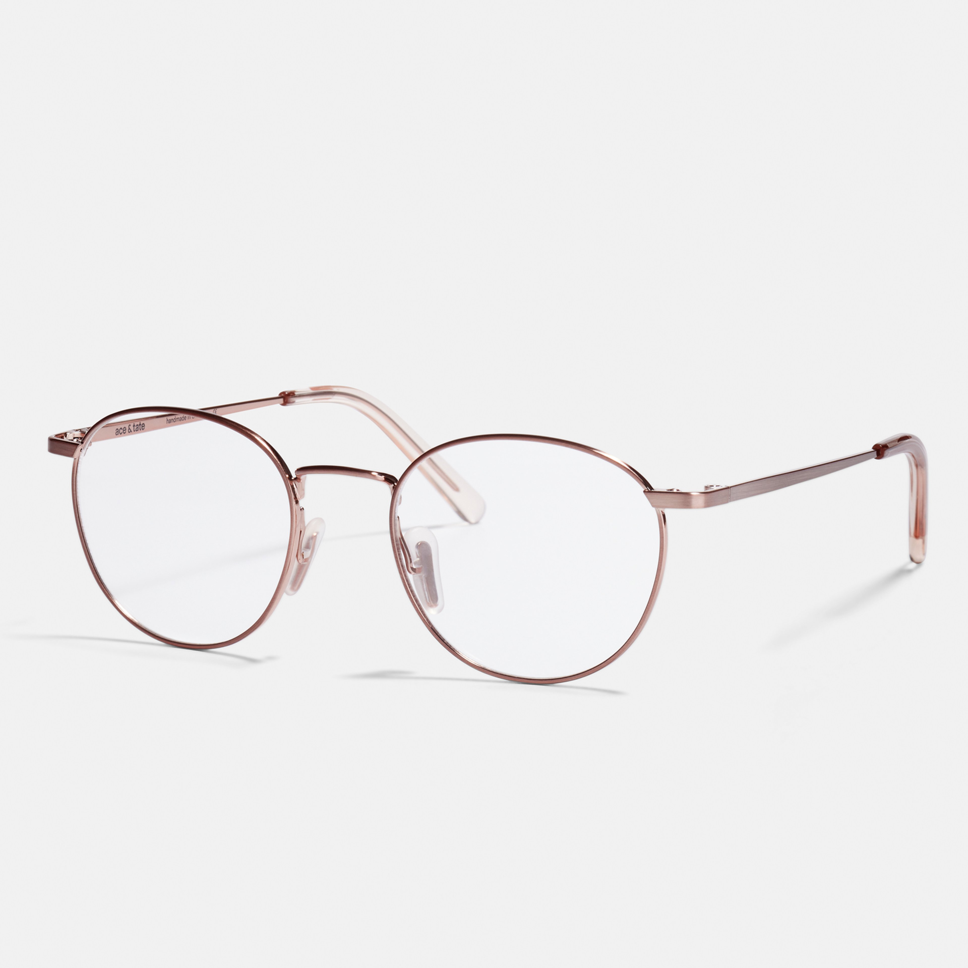 Ace & Tate Glasses | Round Metal in Pink