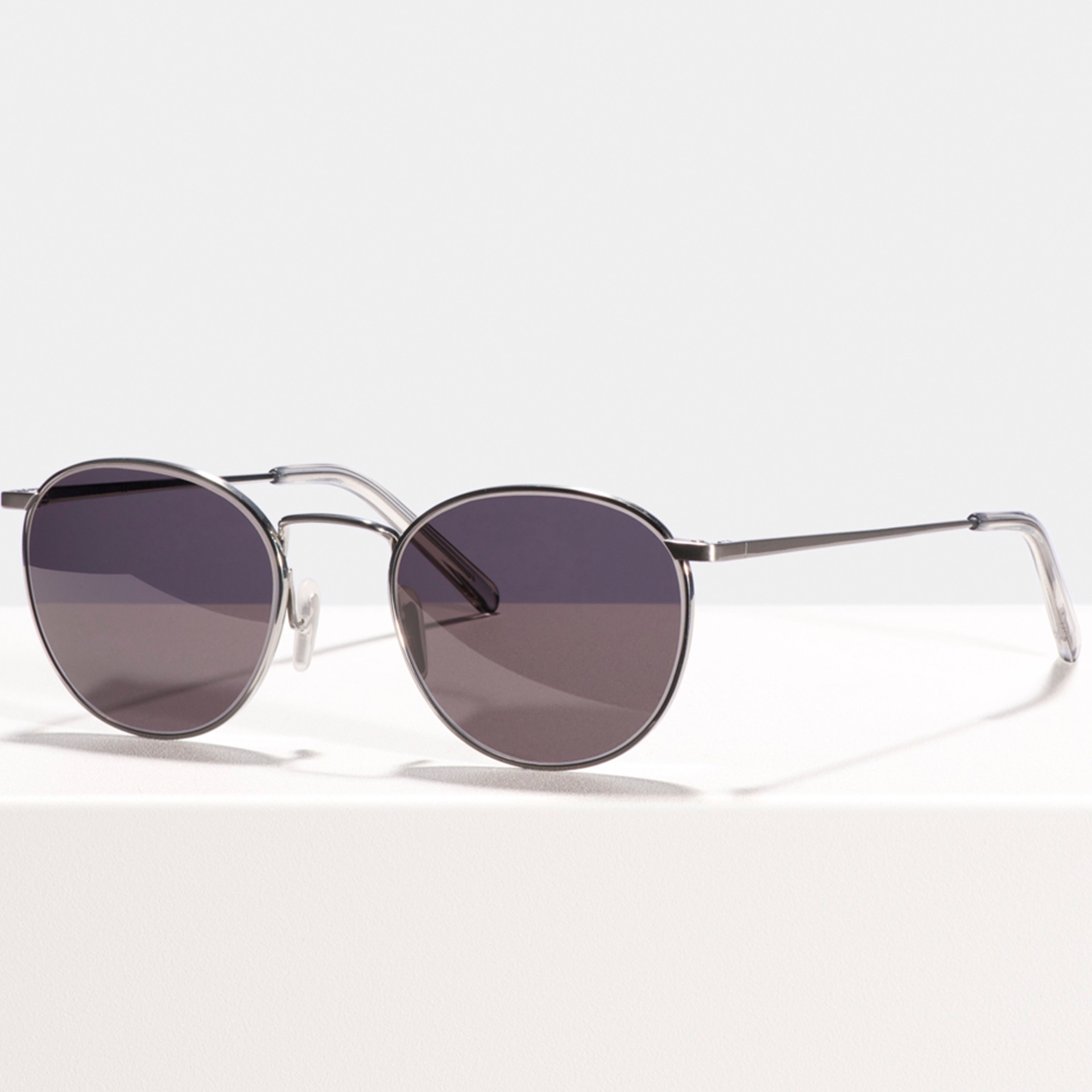 Ace & Tate Sunglasses | Round Titanium in Silver