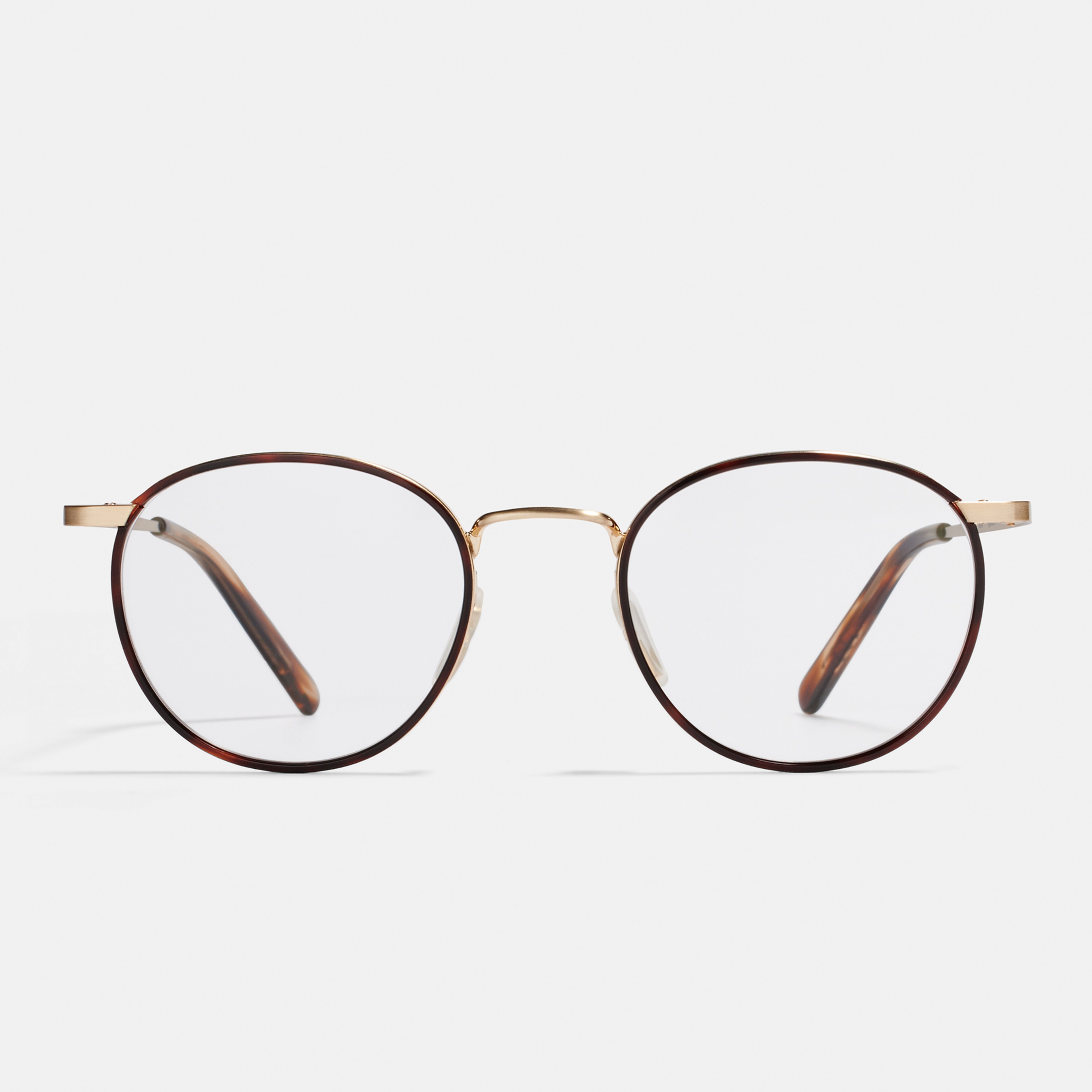 Ace & Tate Glasses | Round Metal in Beige, Brown, Gold, tortoise, Yellow