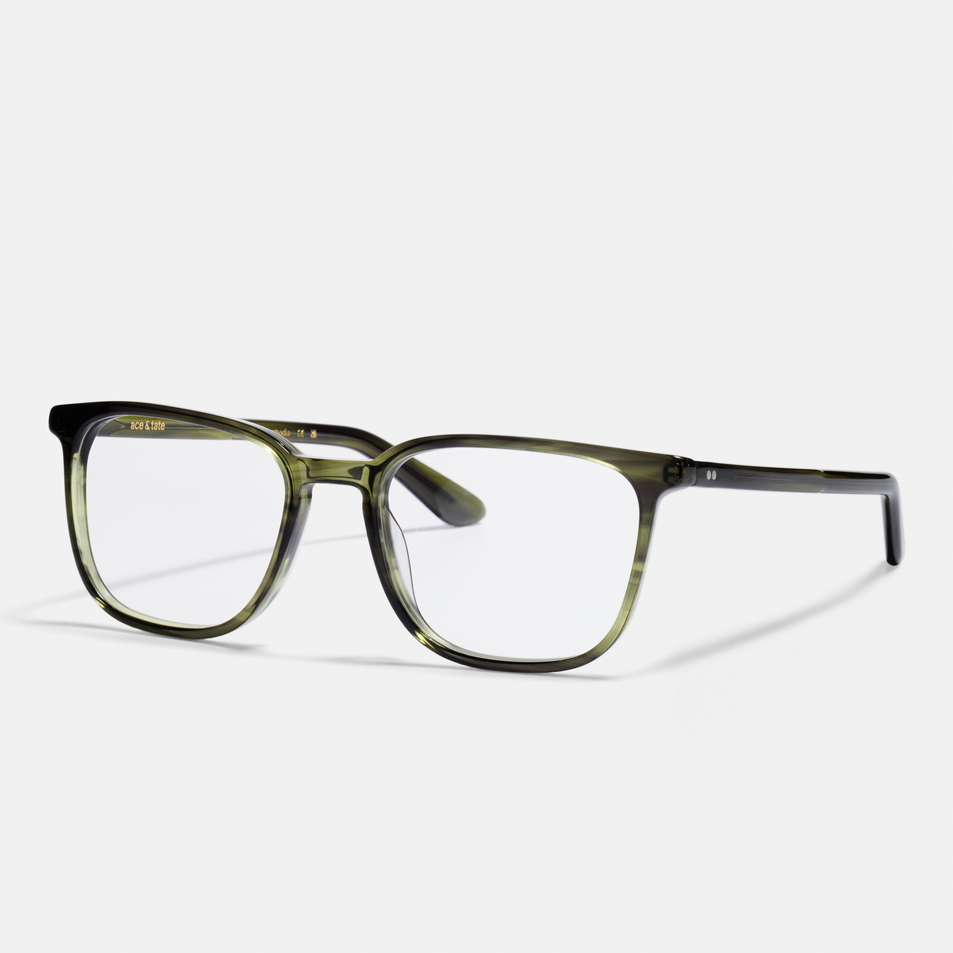 Ace & Tate Glasses | rectangle Acetate in Green