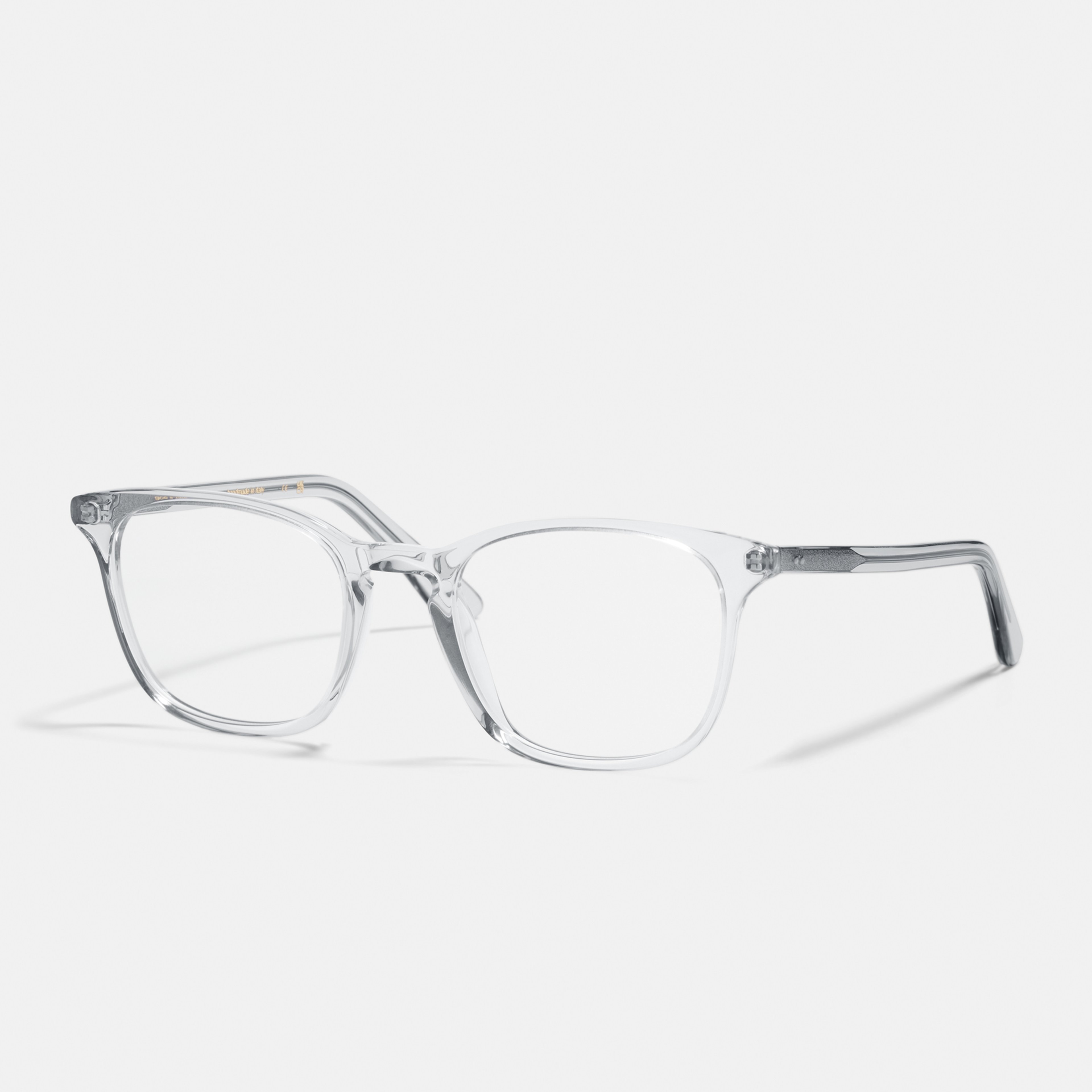 Ace & Tate Brillen | Quadratisch Acetat in Transparent, Grau