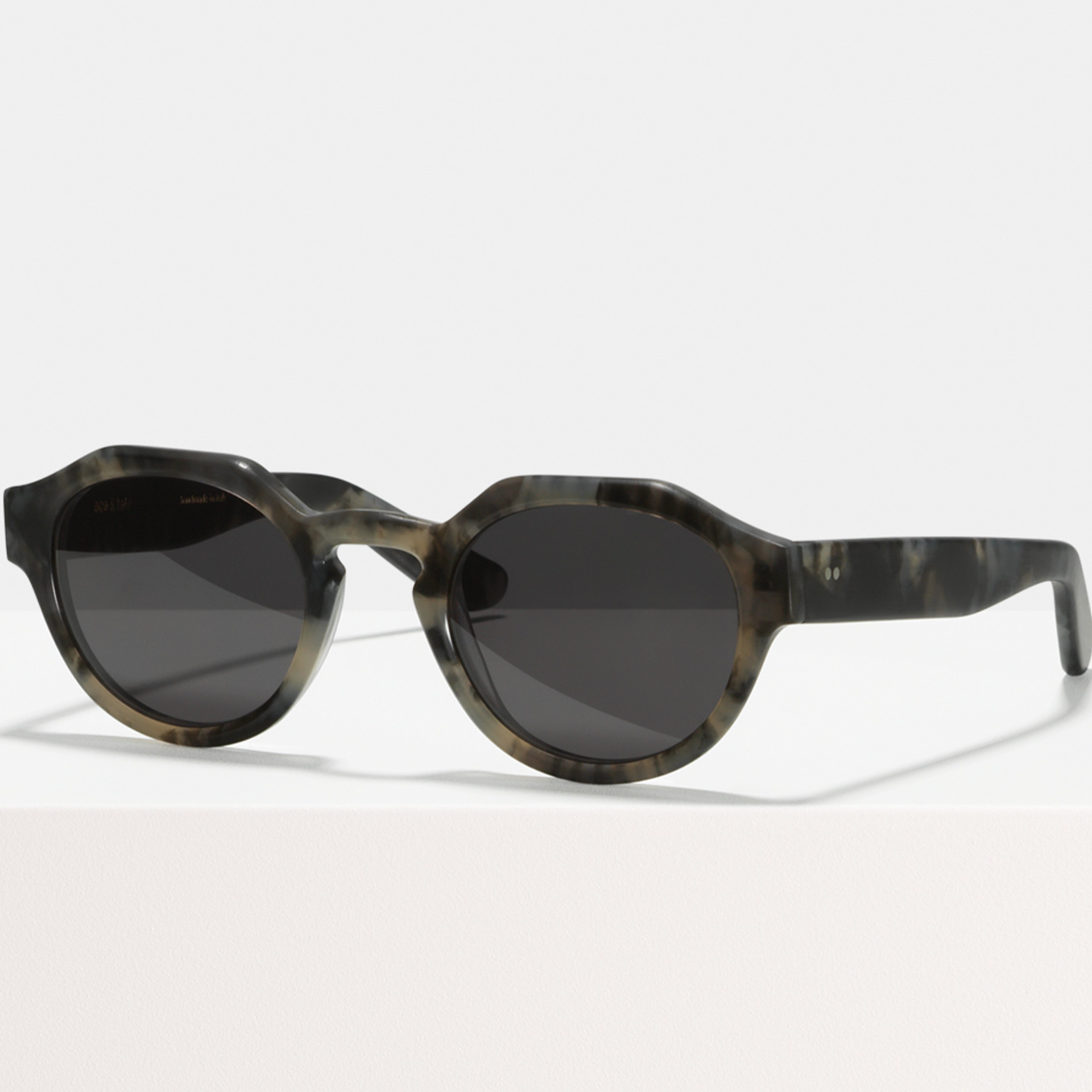 Ace & Tate Sunglasses | Round Acetate in Grey
