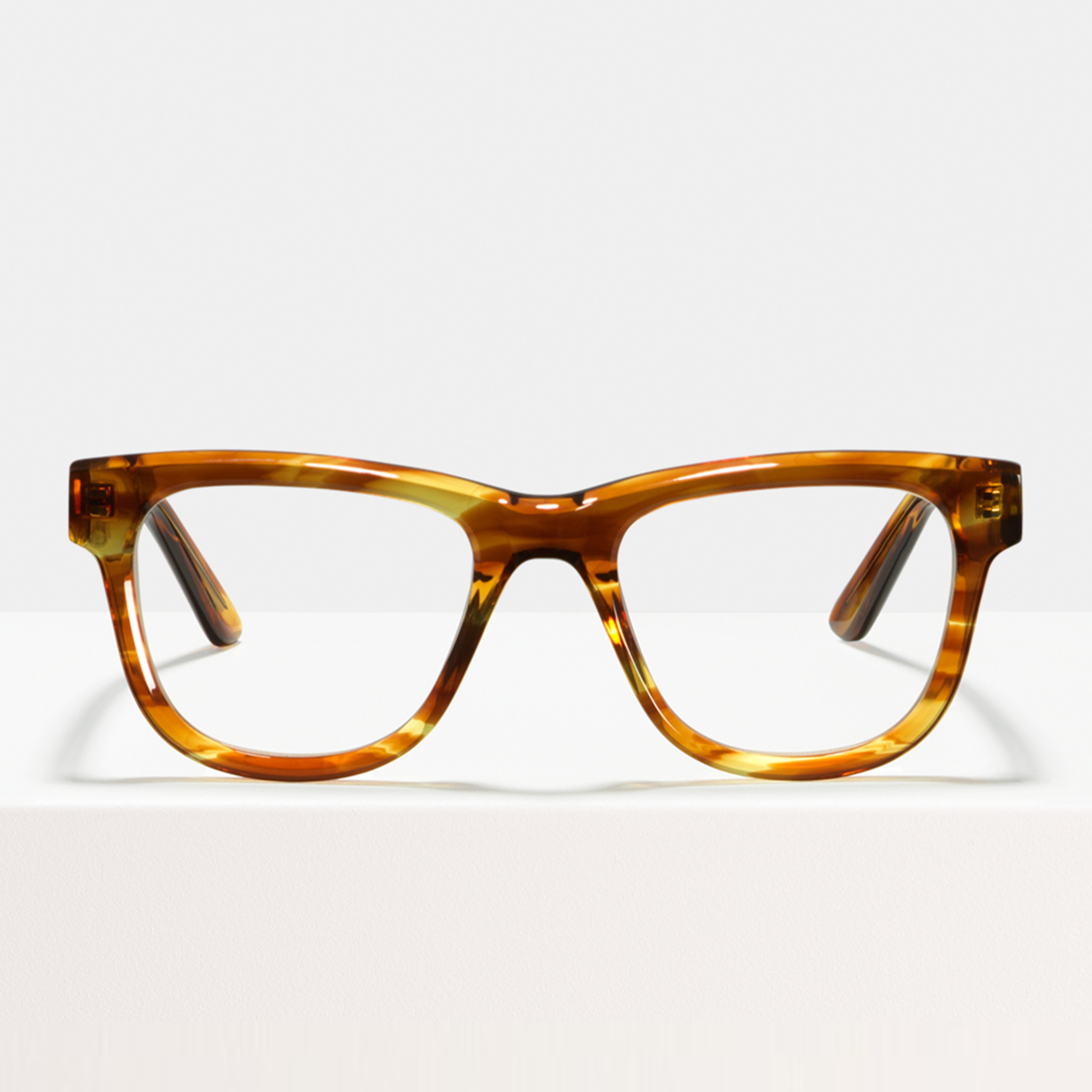 Ace & Tate Glasses | rectangle Acetate in Brown, Orange