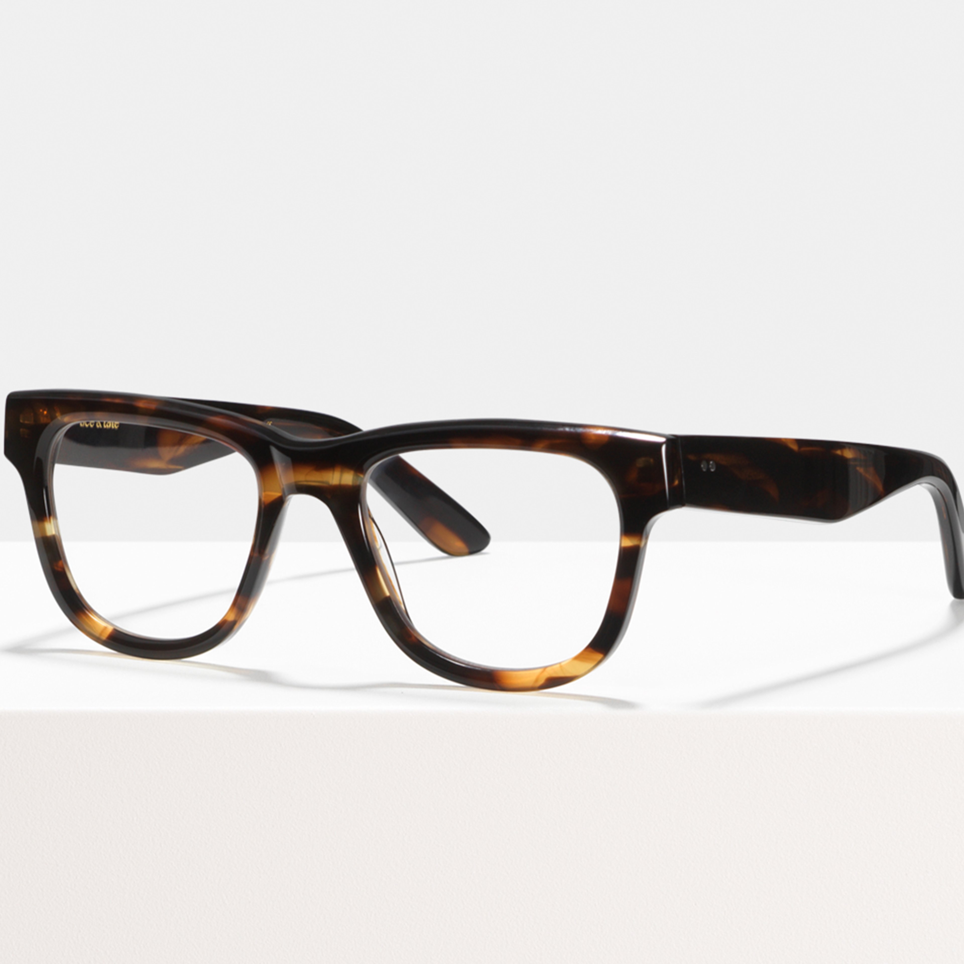 Ace & Tate Glasses | rectangle Acetate in Brown, Orange