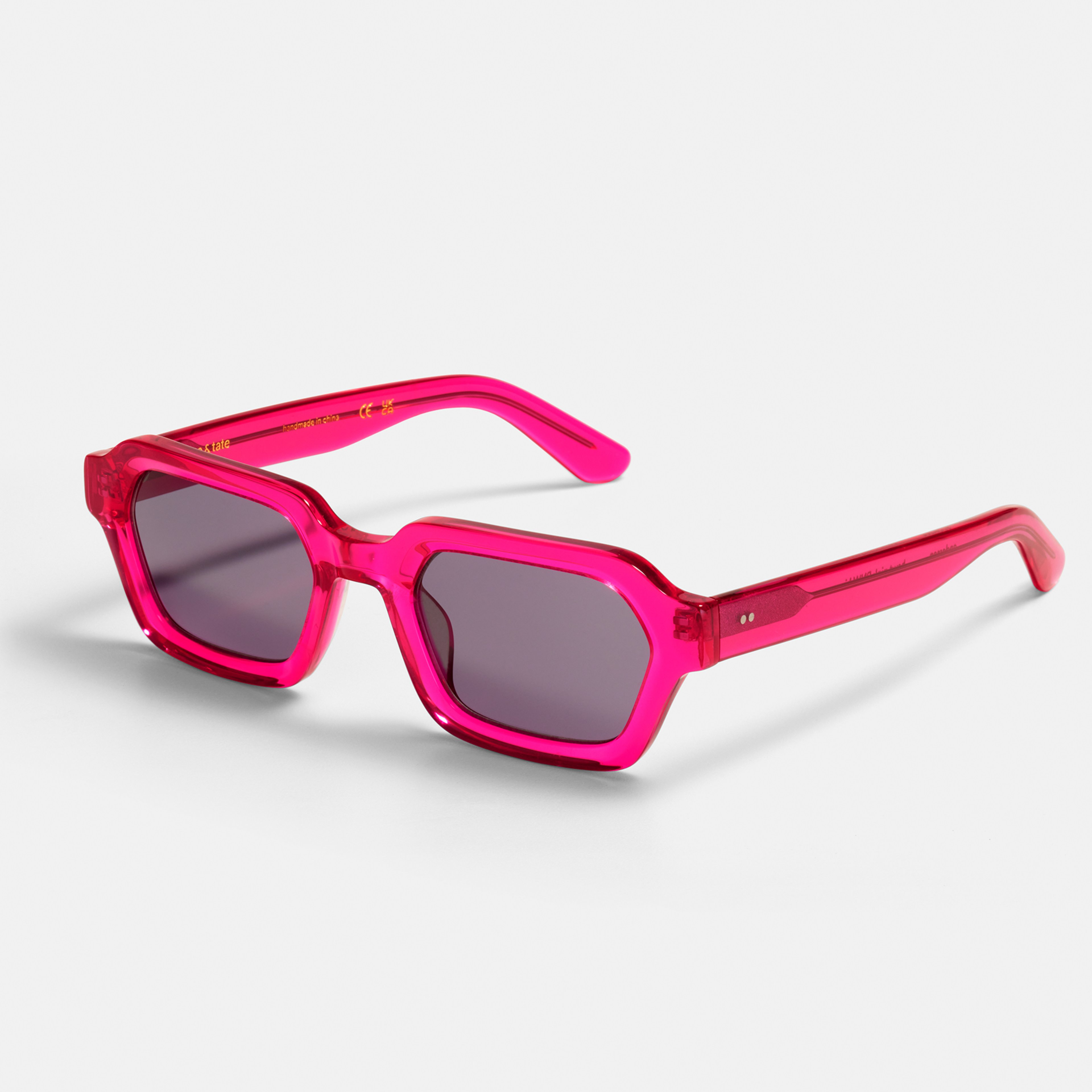 Ace & Tate Solaires | rectangulaire Renew bio-acétate in Rose