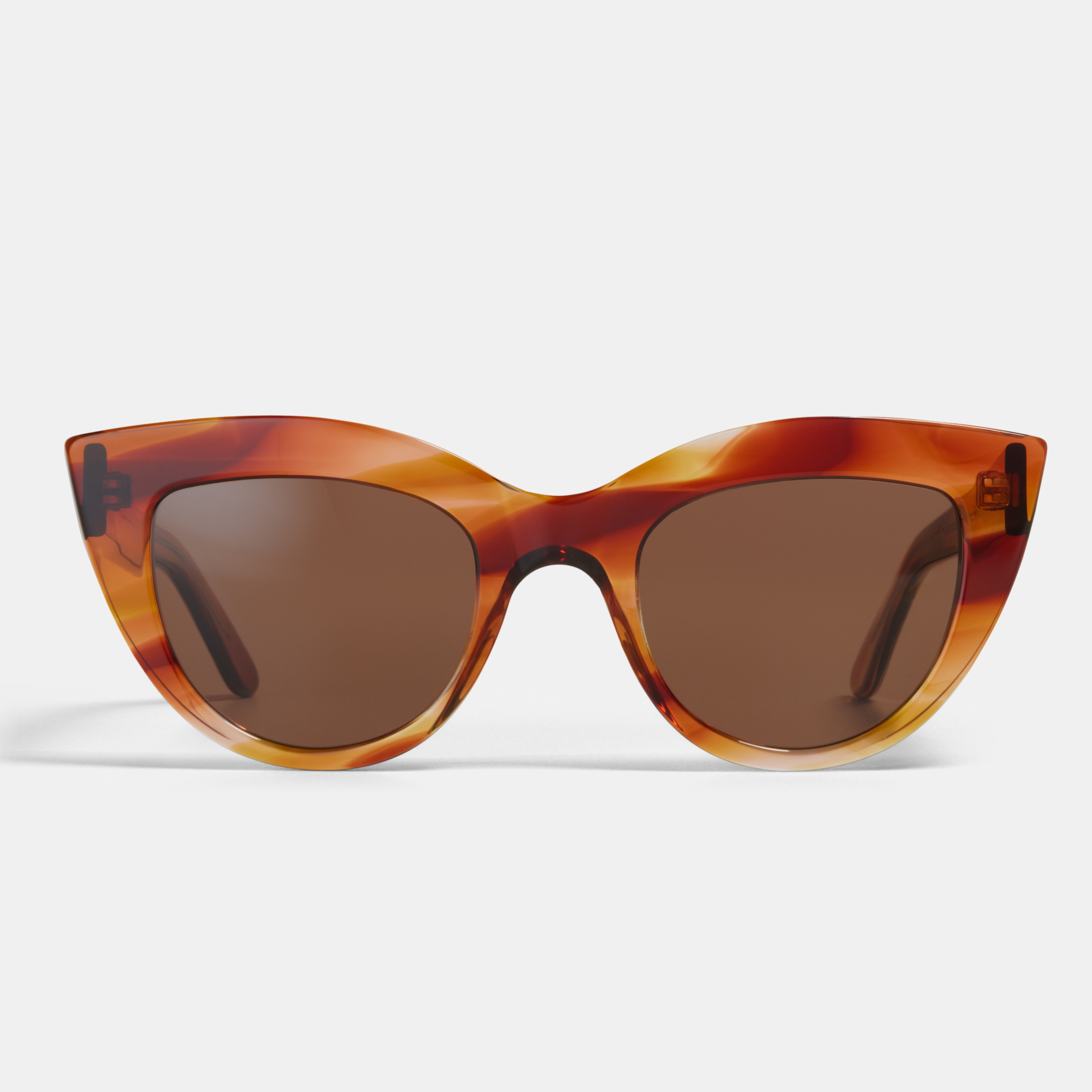 Ace & Tate Solaires |  Bio-acétate in Marron, Rouge