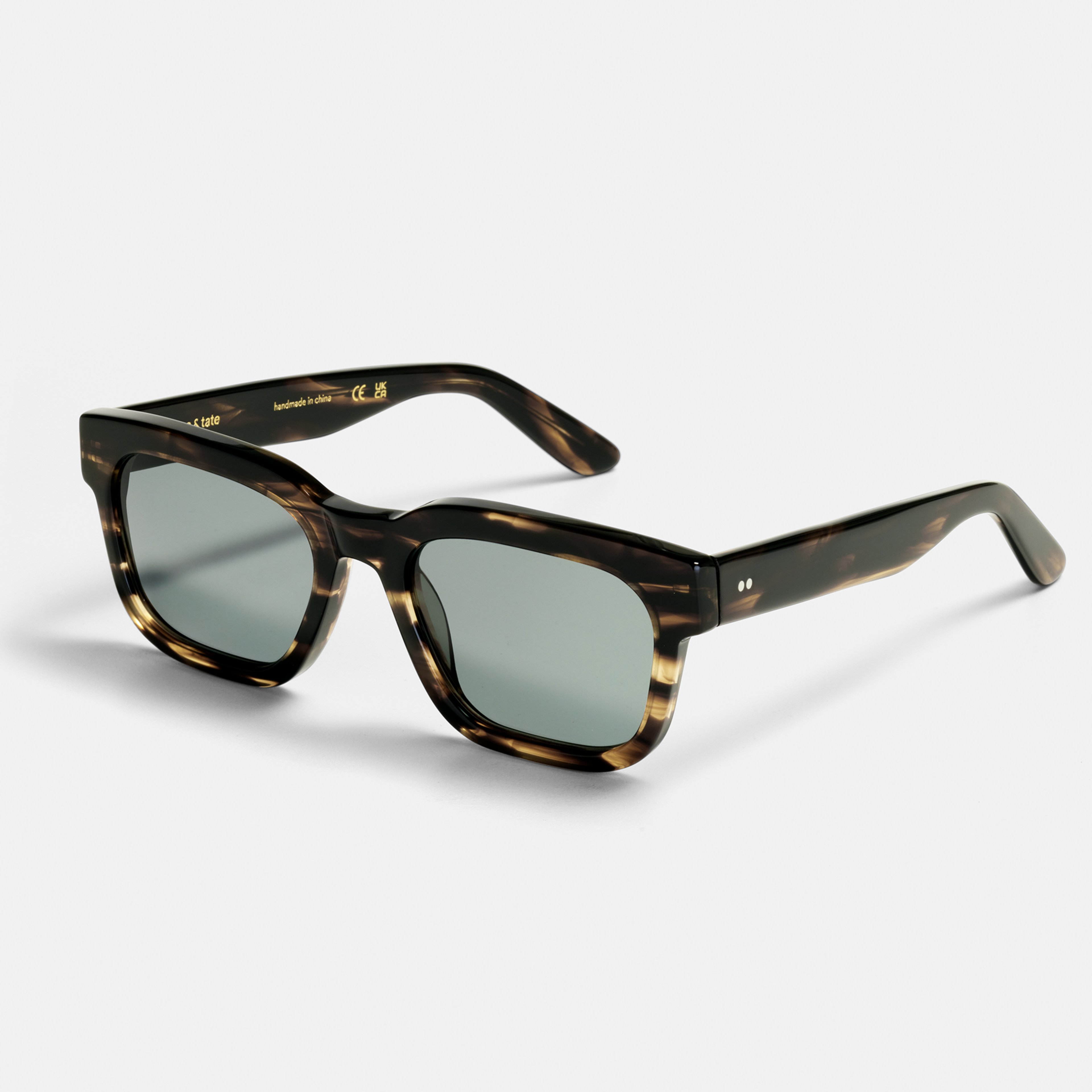 Ace & Tate Sunglasses | rectangle Acetate in Brown, Orange