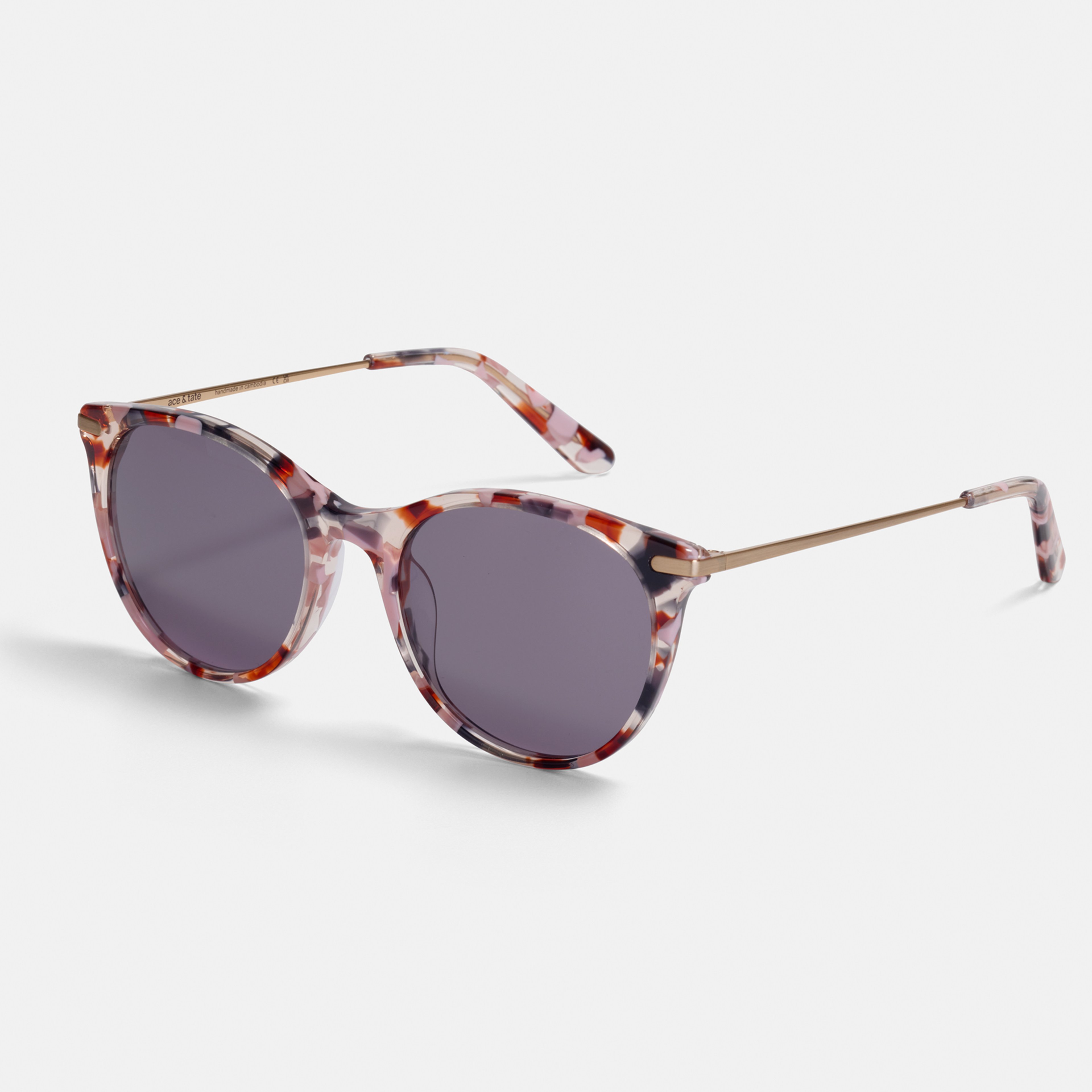 Ace & Tate Solaires | ronde combinaison in Gris, Violet, Rouge