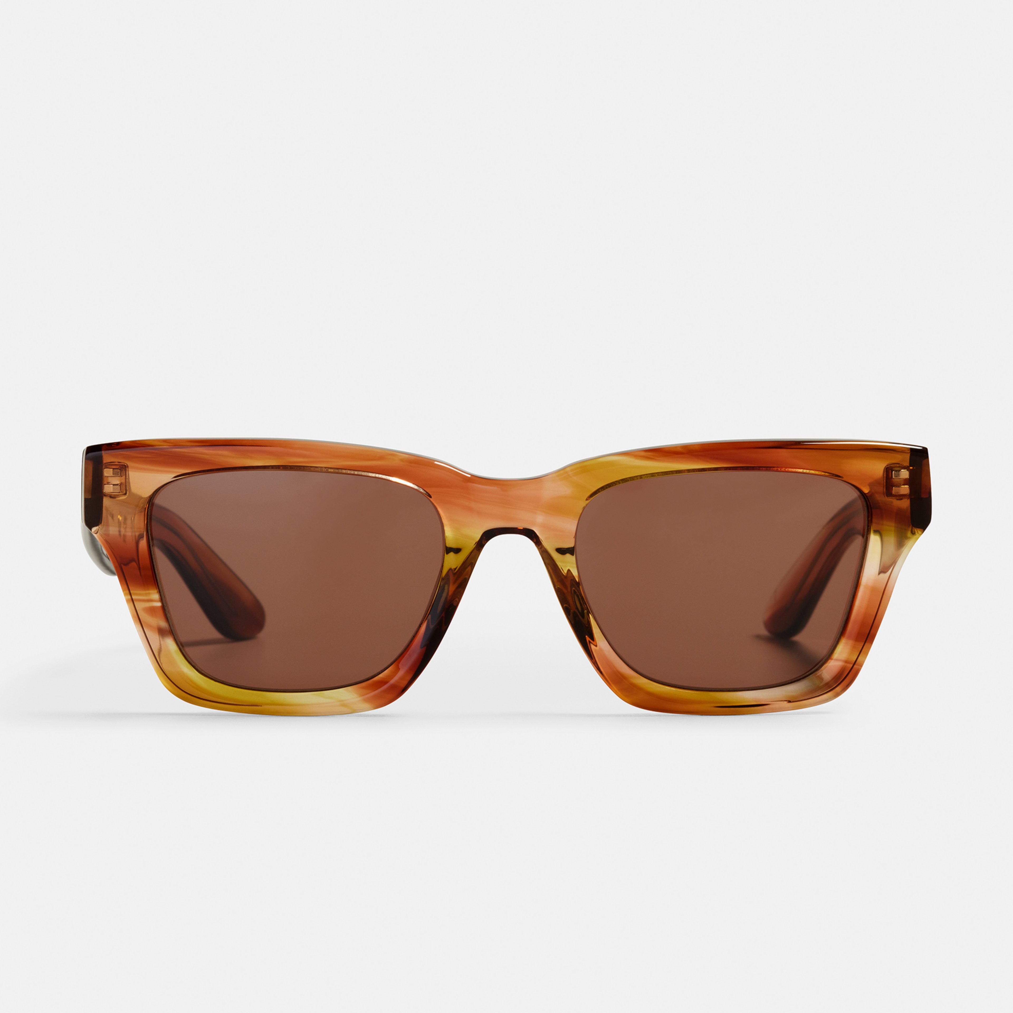 Ace & Tate Solaires | carrée Bio-acétate in Marron, Rouge
