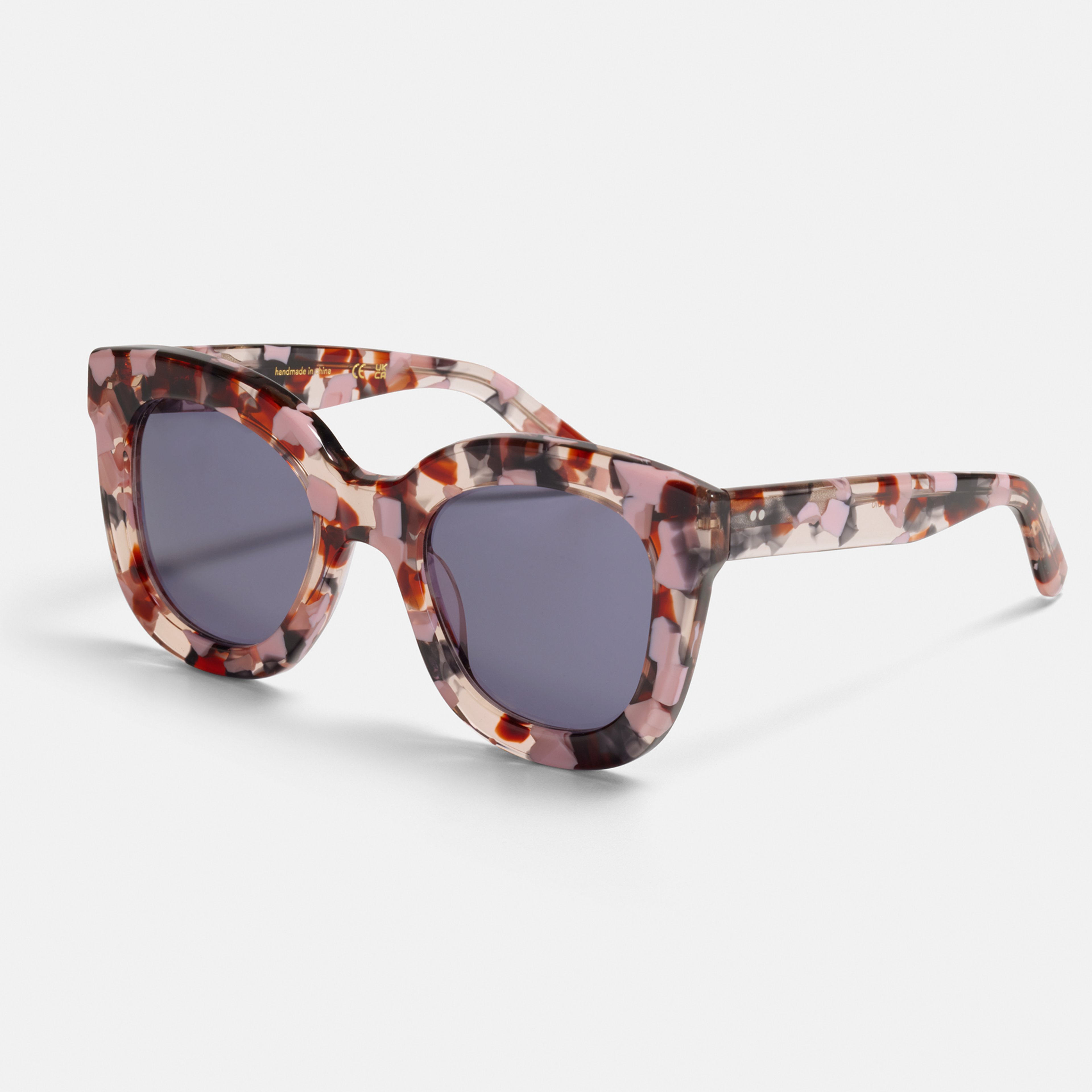 Ace & Tate Sunglasses | Square Bio acetate in Grey, Purple, Red