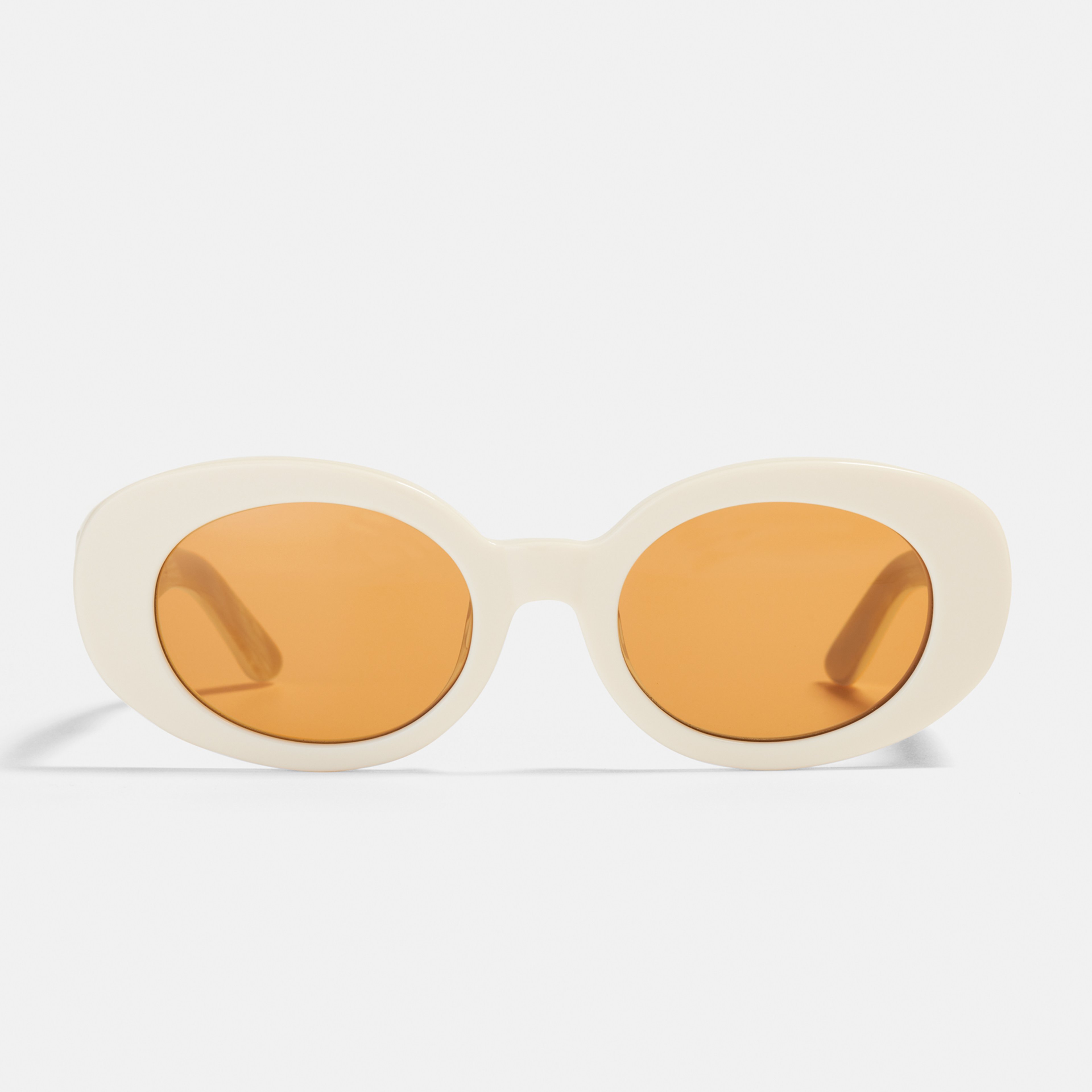 Ace & Tate Sonnenbrillen | oval Bio-Acetat in Weiß