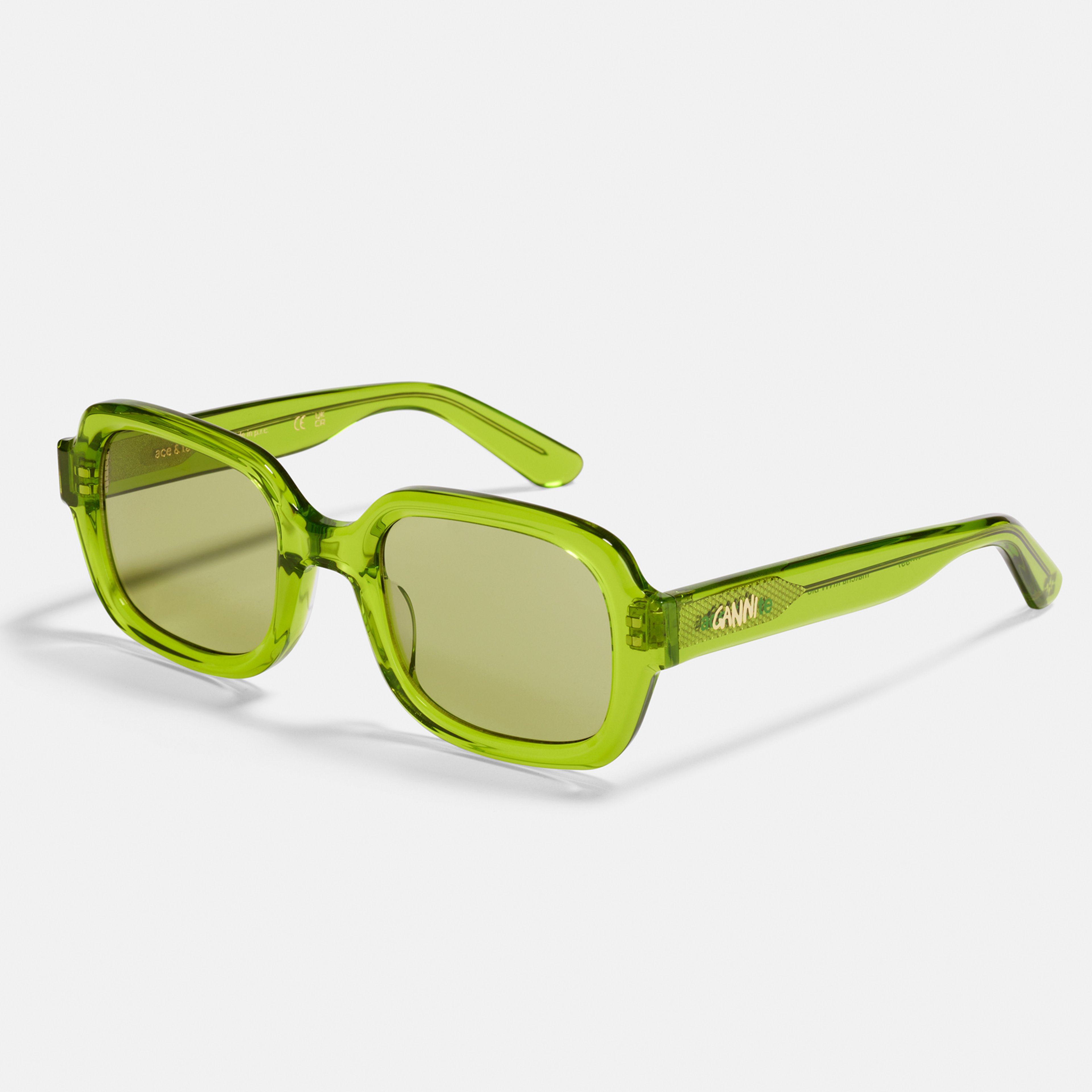 Ace & Tate Sunglasses | Square Renew bio acetate in Green