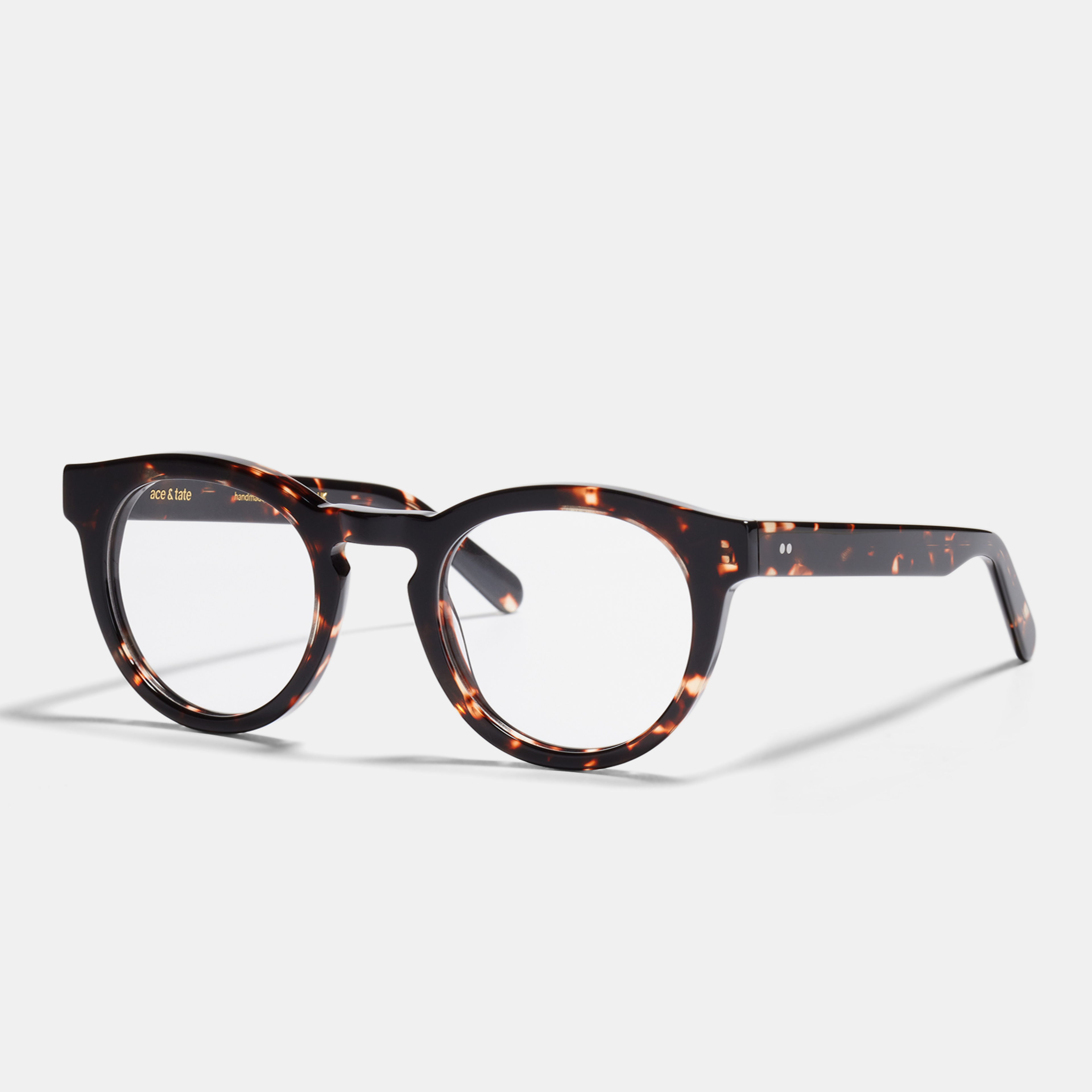 Ace & Tate Glasses | Round Acetate in Brown
