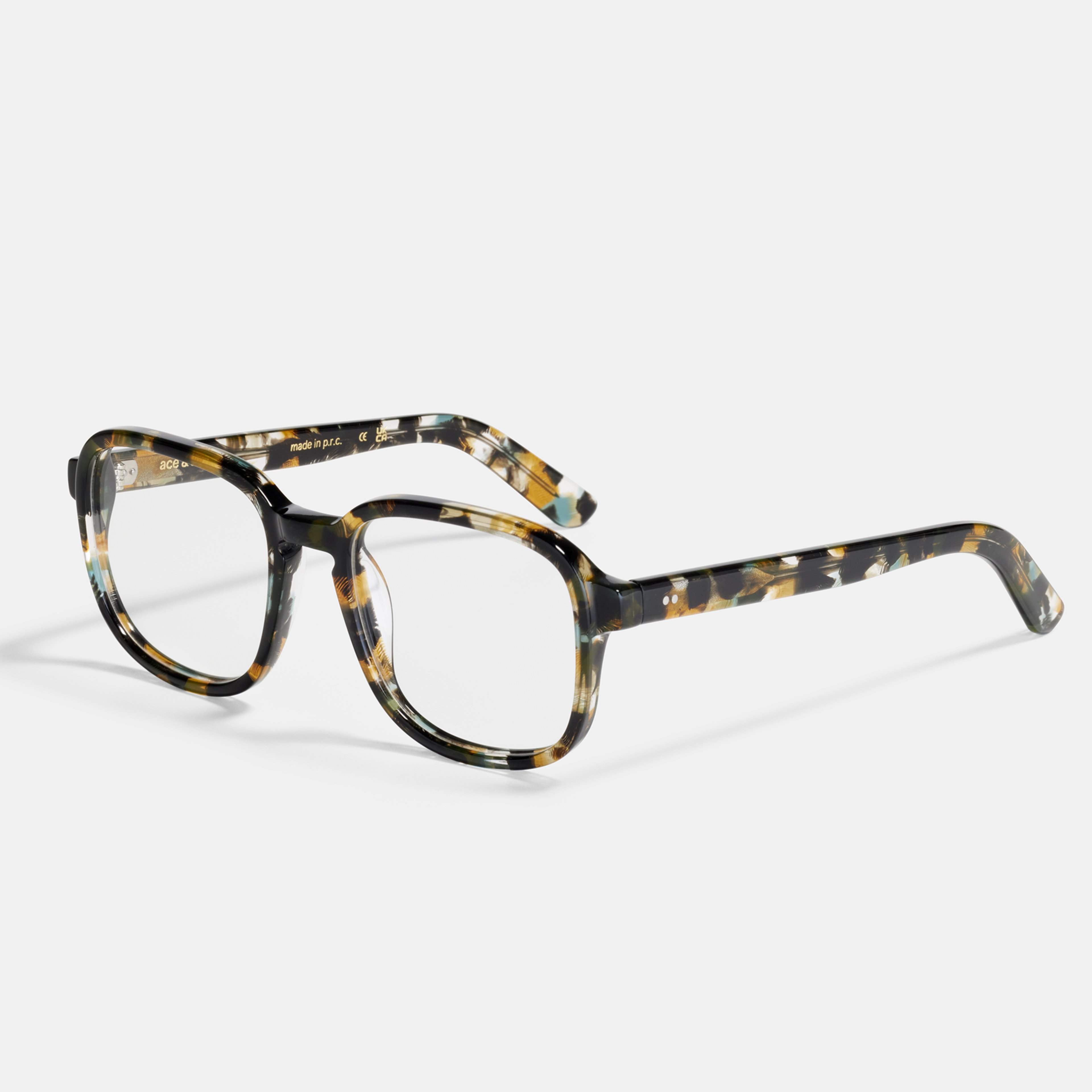 Ace & Tate Glasses | Square  in yellow,, blue,, Grey