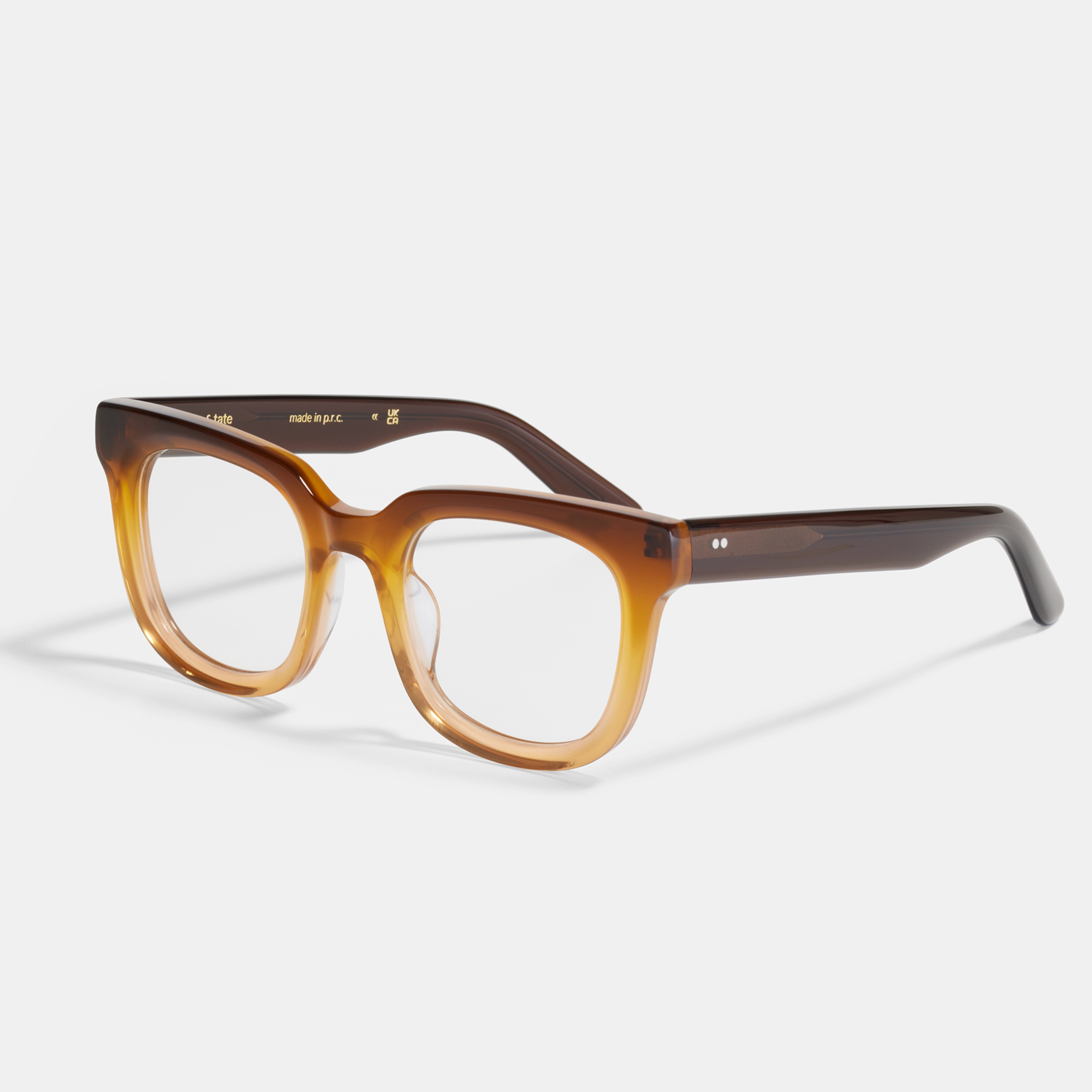 Ace & Tate Glasses | Round Renew bio acetate in Brown, Pink, Yellow