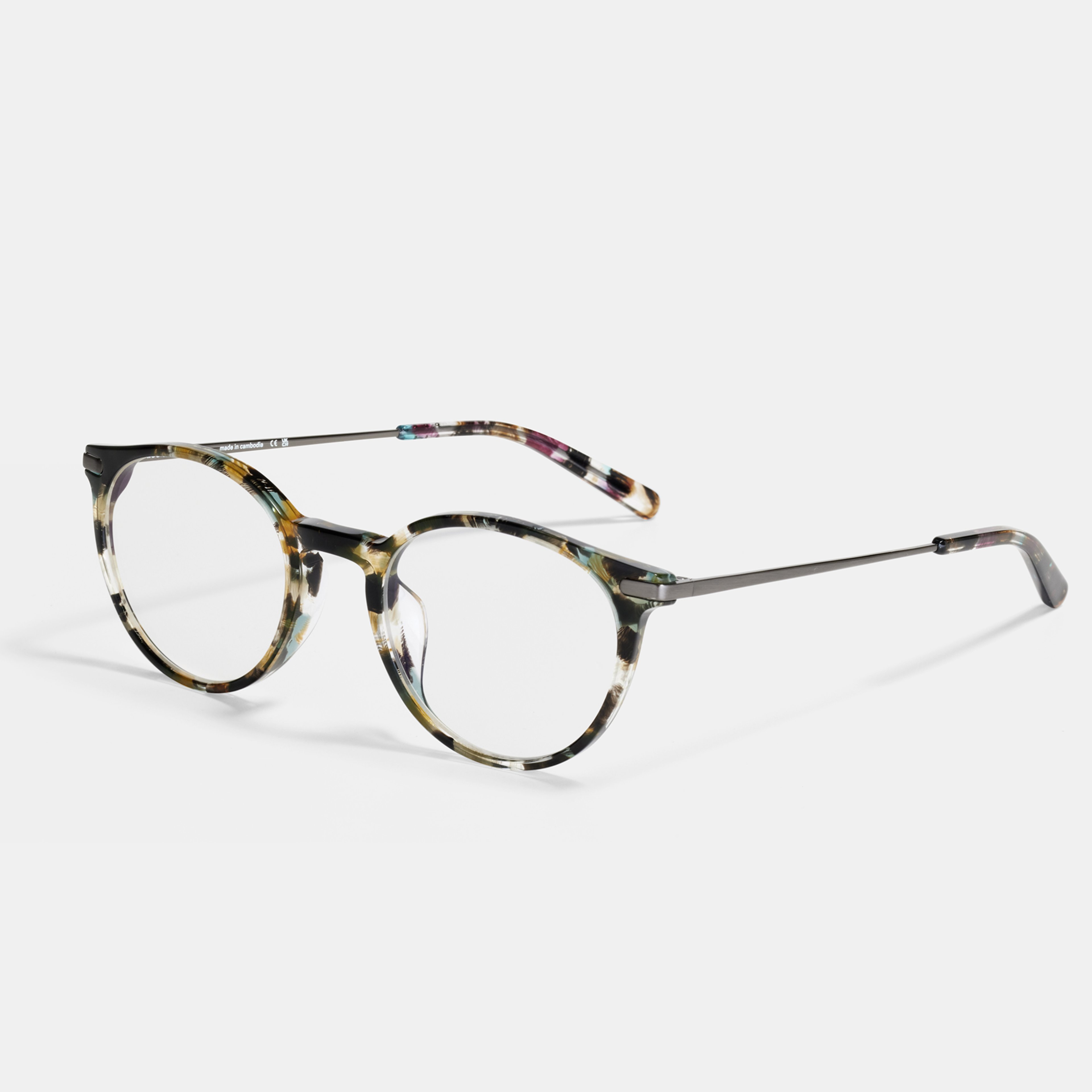 Ace & Tate Glasses | Round Metal in Grey