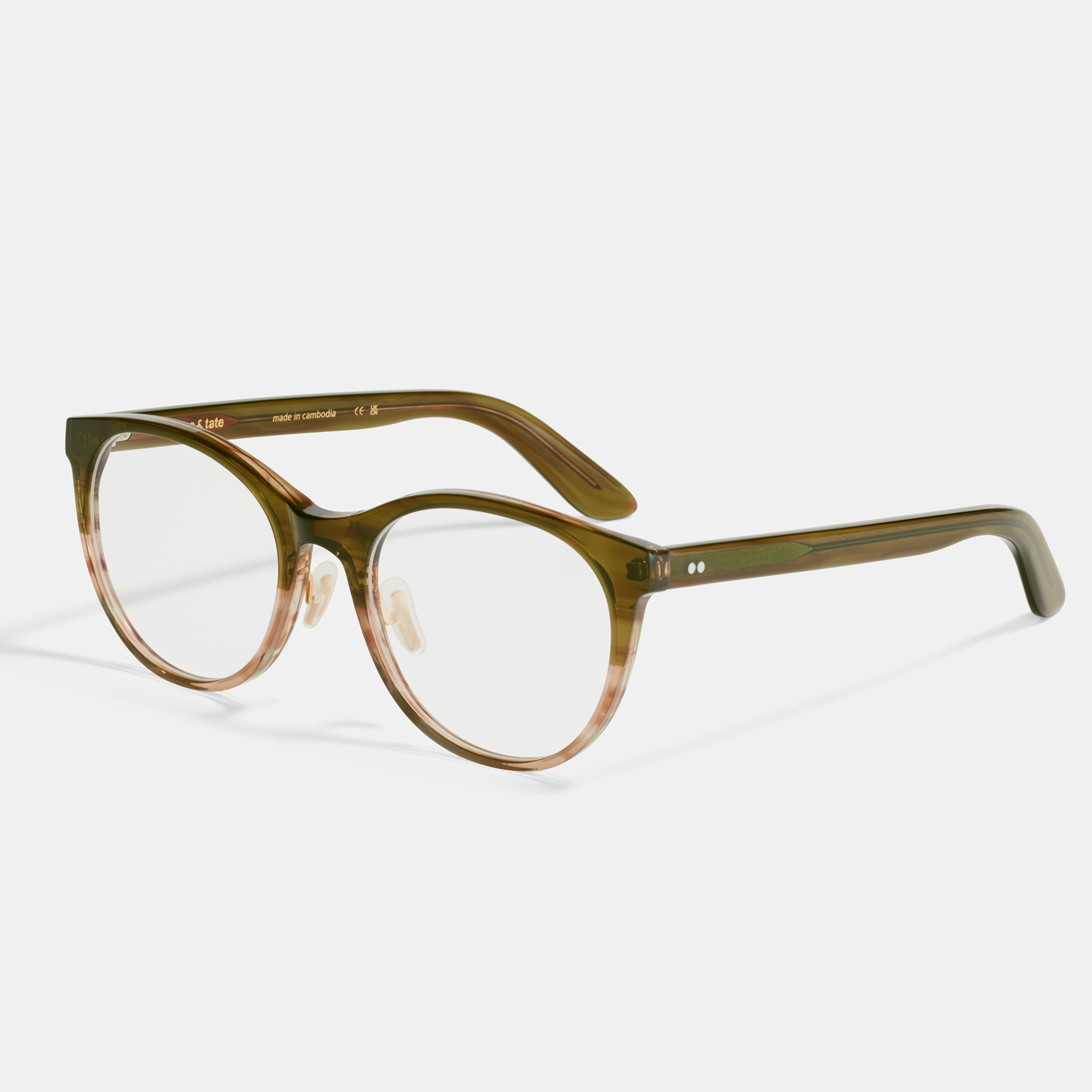 Ace & Tate Glasses | Round Bio acetate in Brown, Green