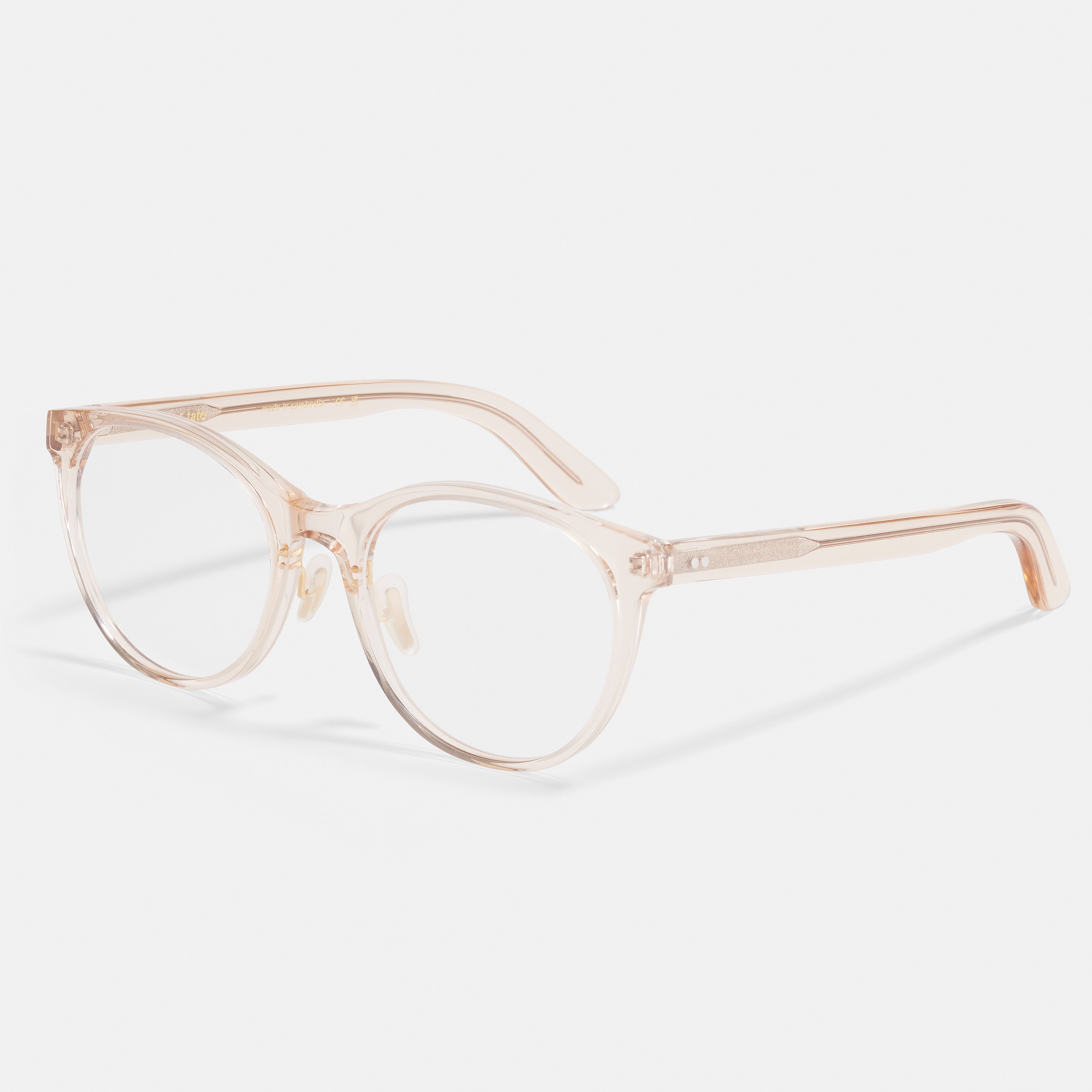 Ace & Tate Glasses | Round Bio acetate in Clear