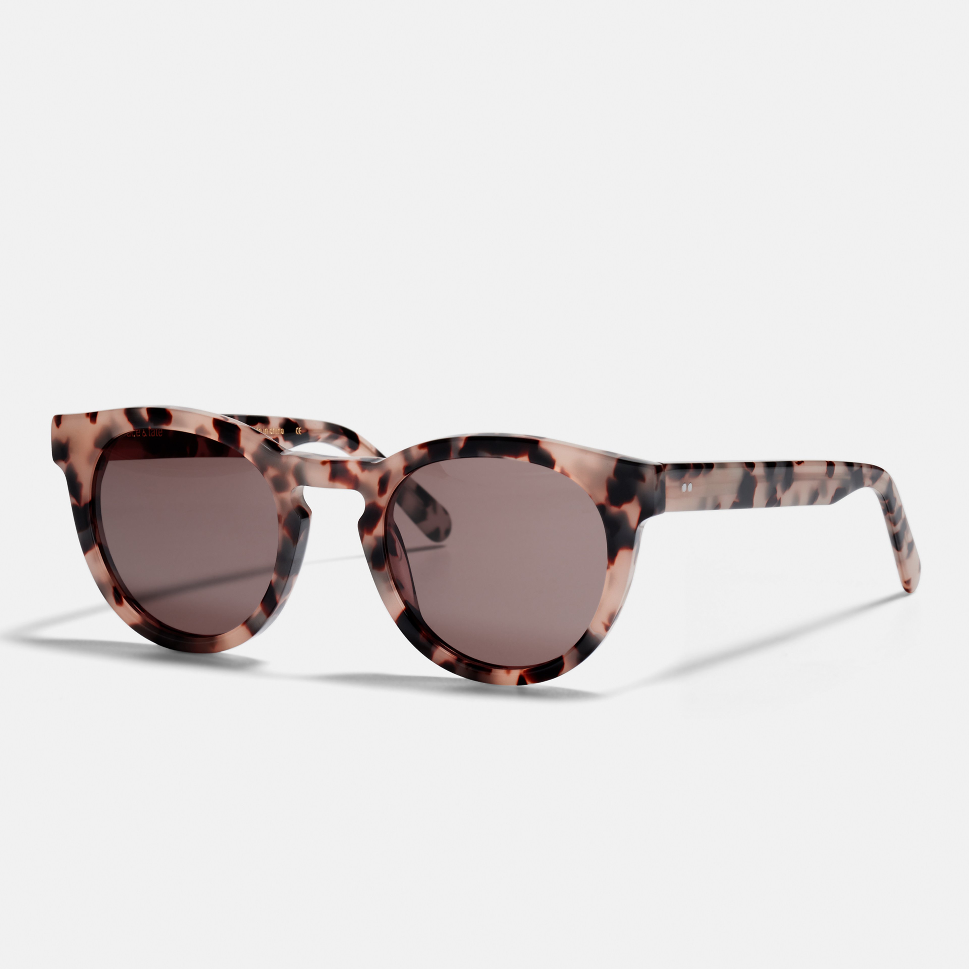 Ace & Tate Sunglasses | Round Acetate in Beige