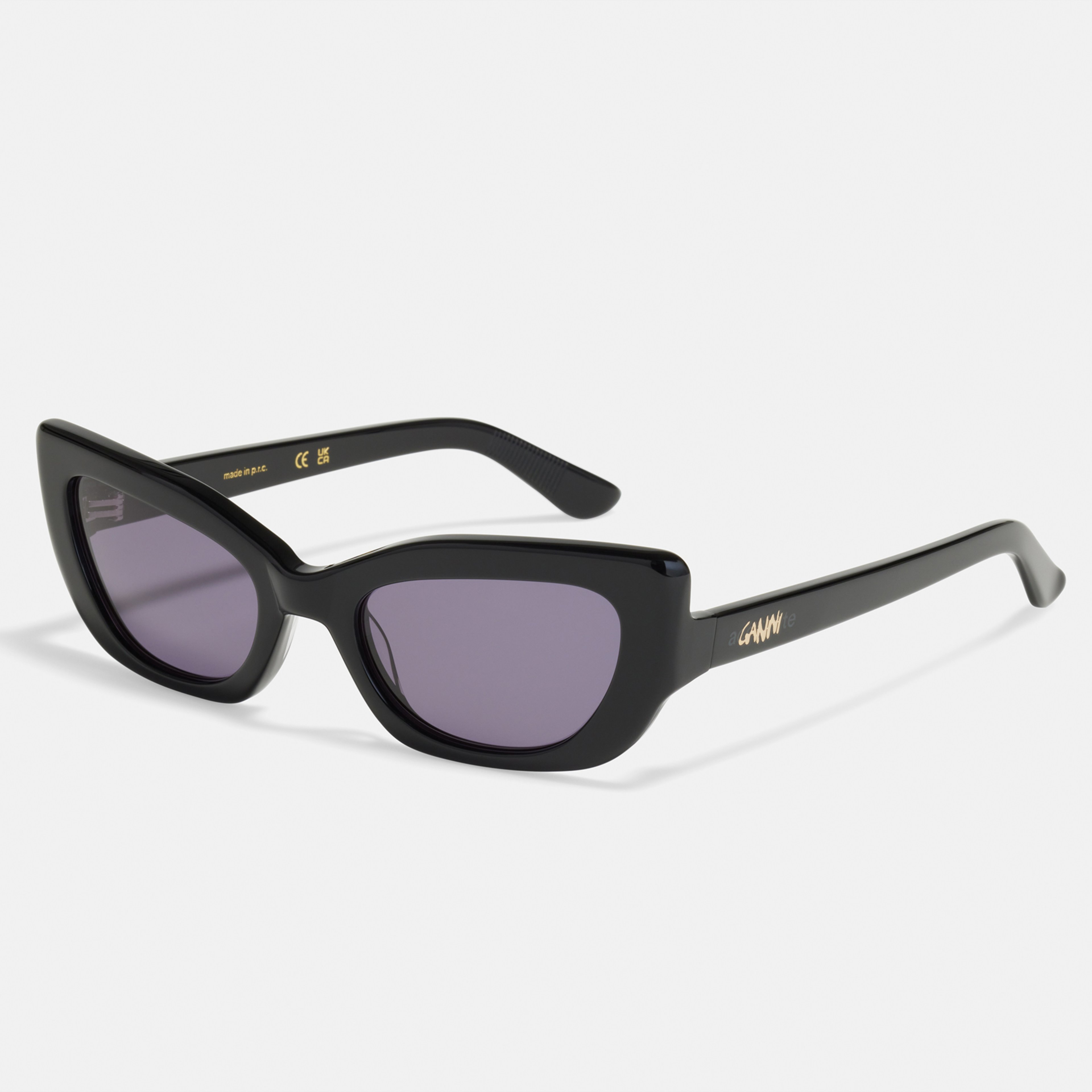 Ace & Tate Gafas de sol | oval Renew acetato bío in Negro