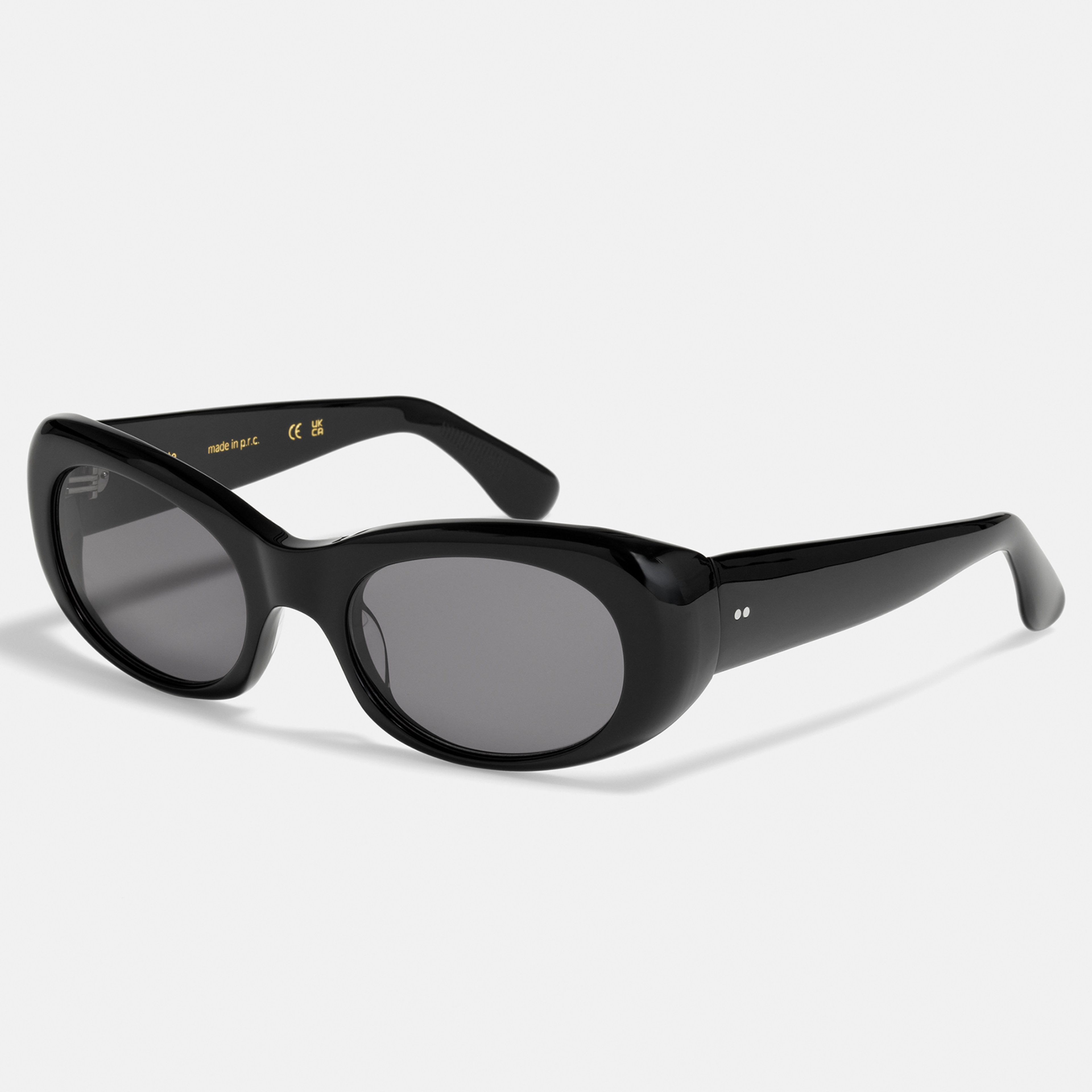 Ace & Tate Solaires | oval recyclé in Noir