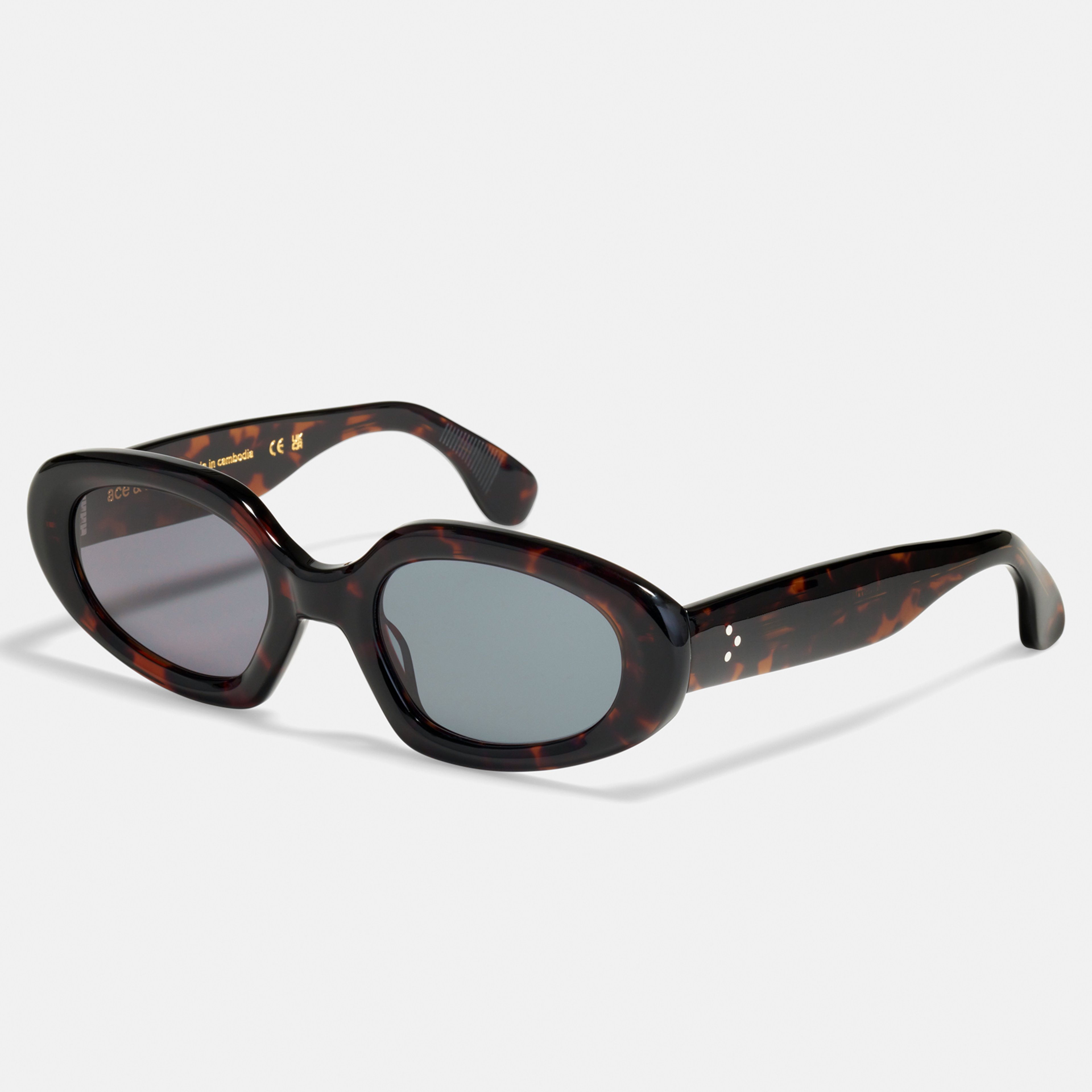 Ace & Tate Solaires | oval Renew bio-acétate in Marron