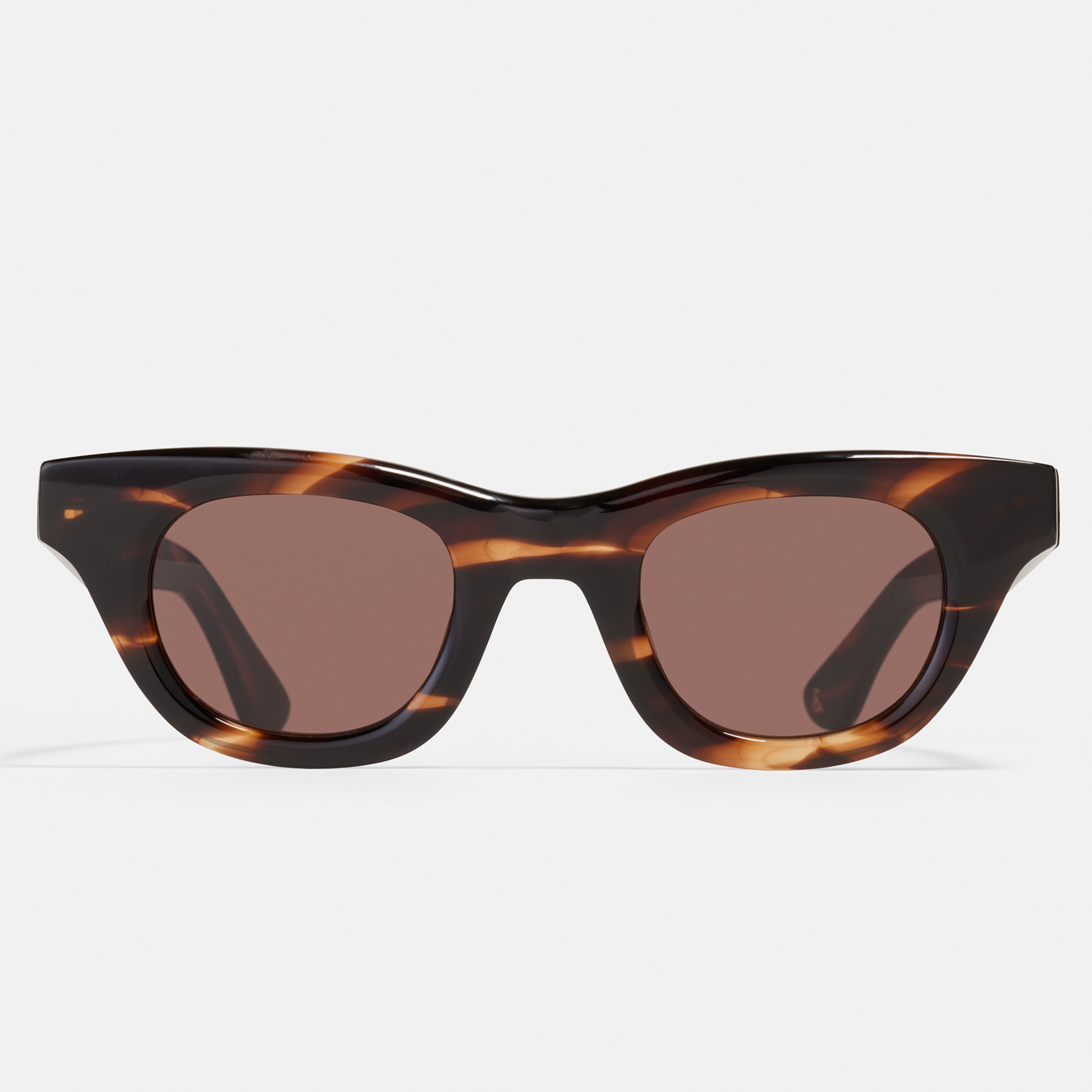 Ace & Tate Sunglasses | Round Renew bio acetate in brown,, Orange