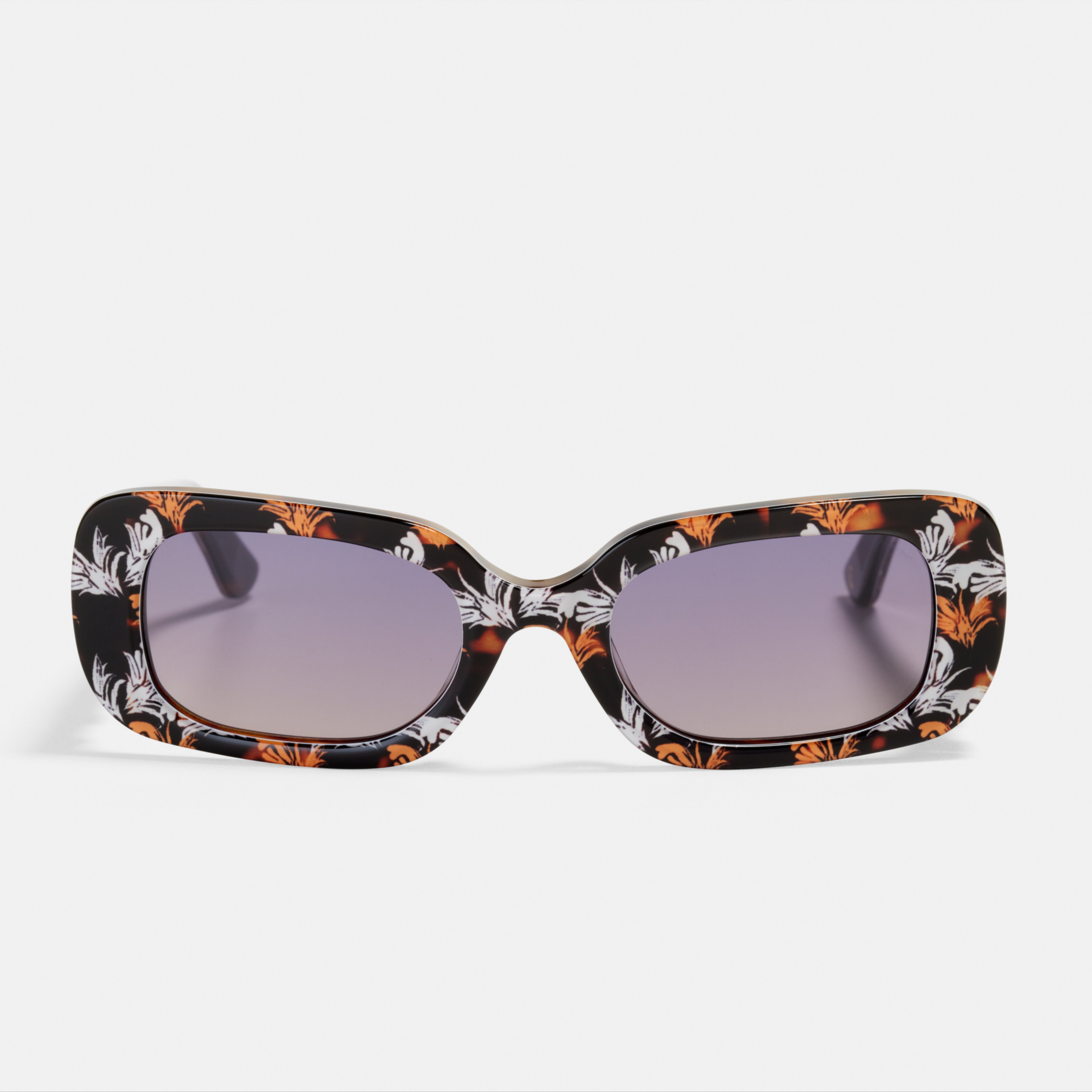 Ace & Tate Sunglasses | rectangle Acetate in Brown