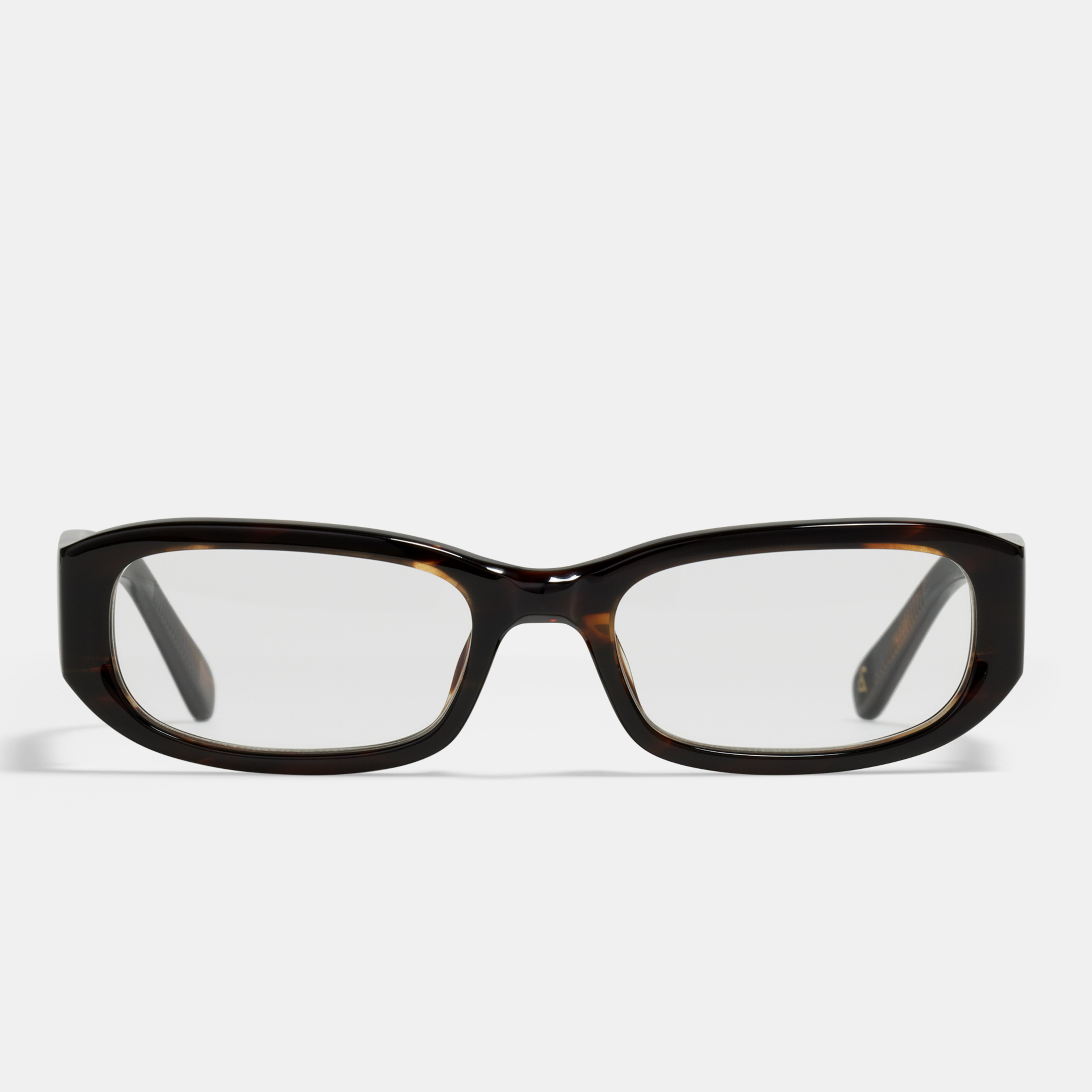 Ace & Tate Glasses | rectangle Bio acetate in Brown