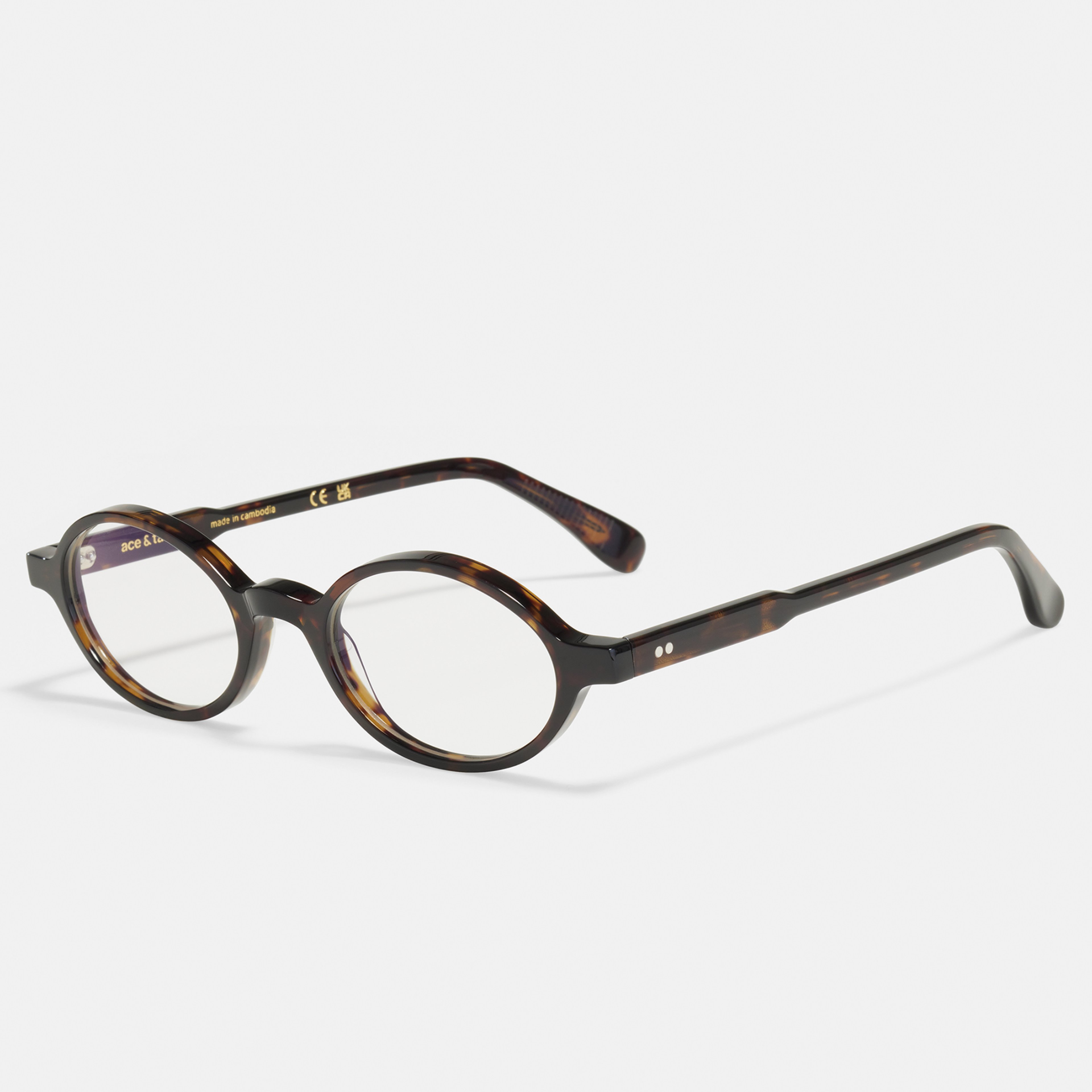 Ace & Tate Glasses | Round Recycled in Brown