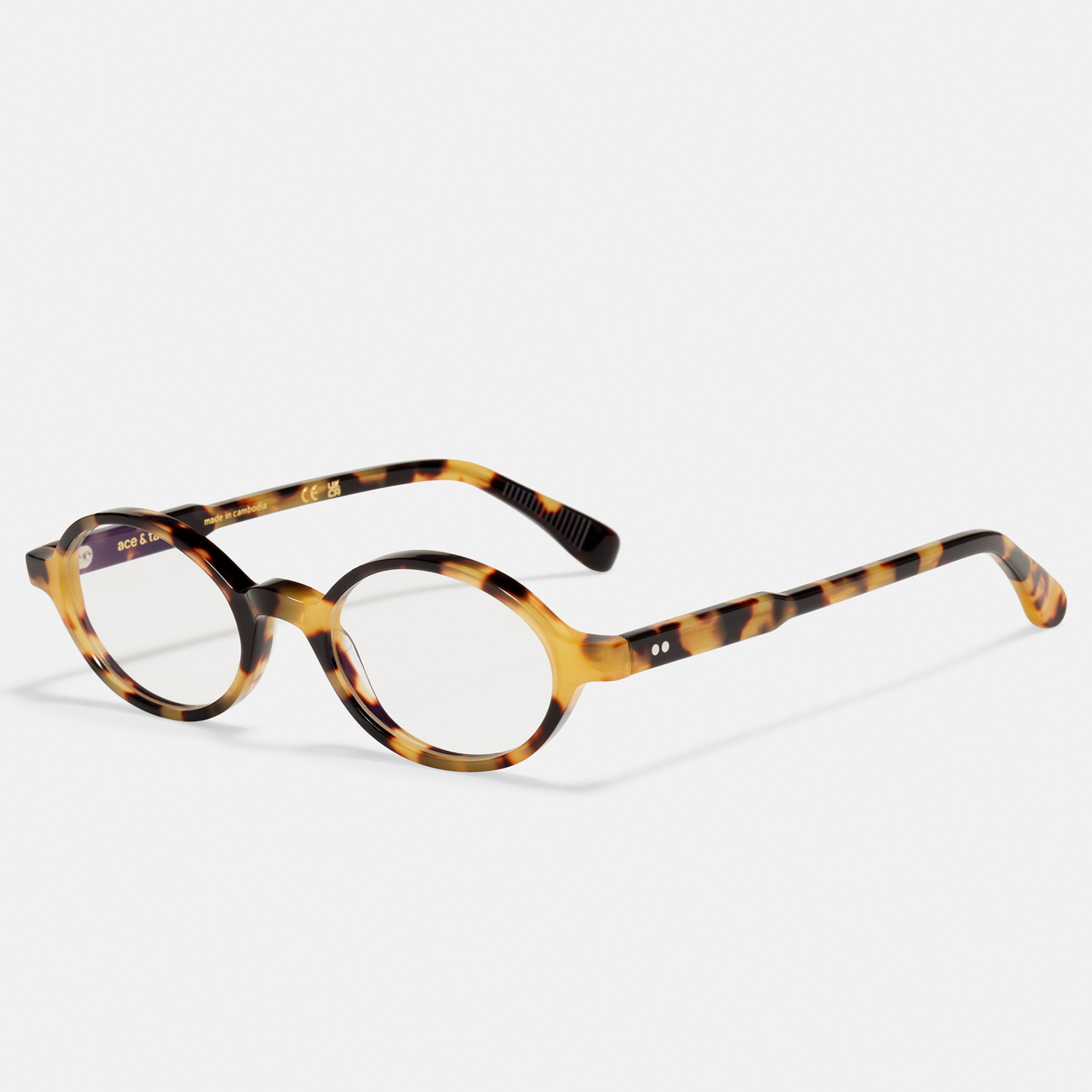 Ace & Tate Glasses | Round Bio acetate in Yellow