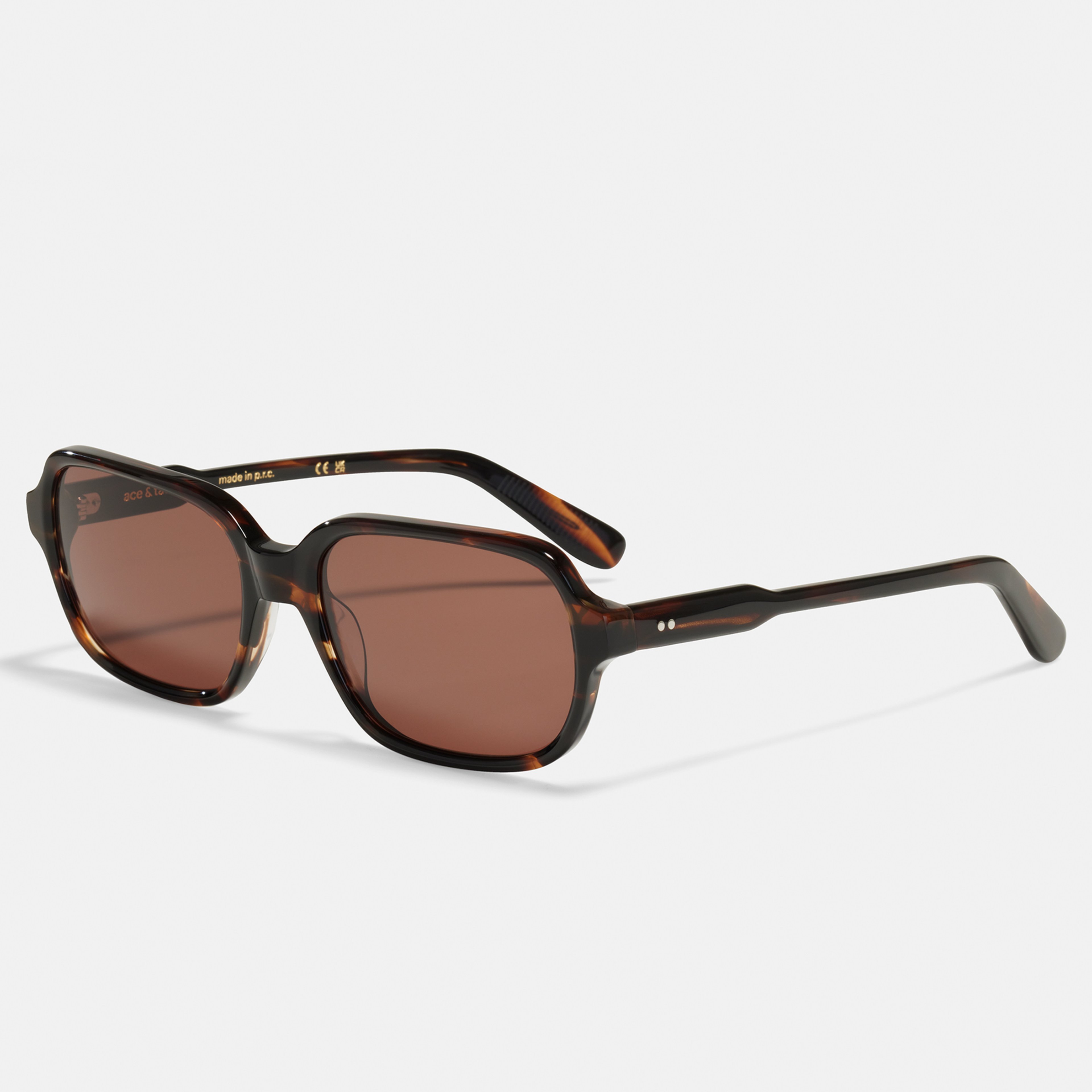 Ace & Tate Sunglasses | Square Bio acetate in Brown