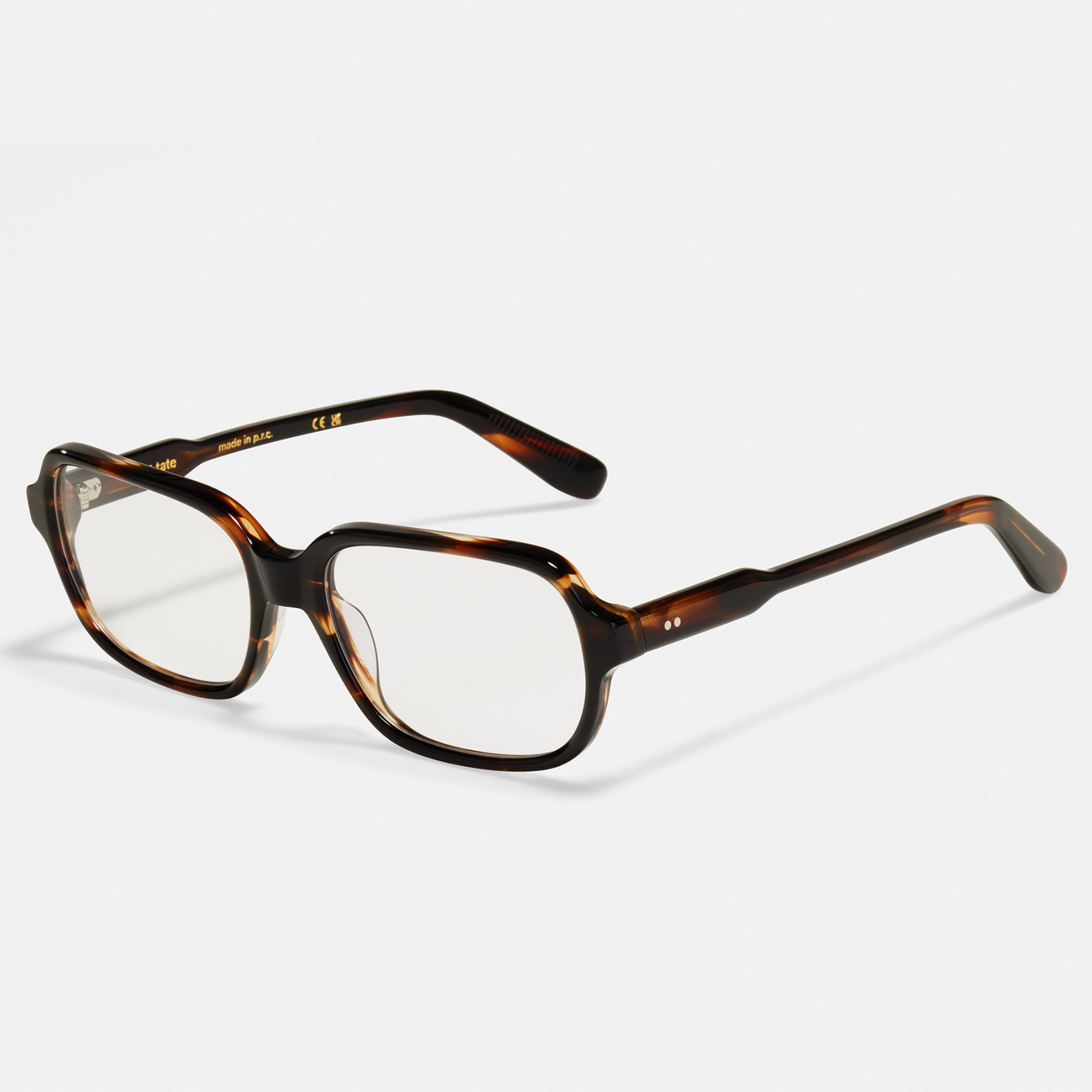 Ace & Tate Glasses | Square Bio acetate in Brown