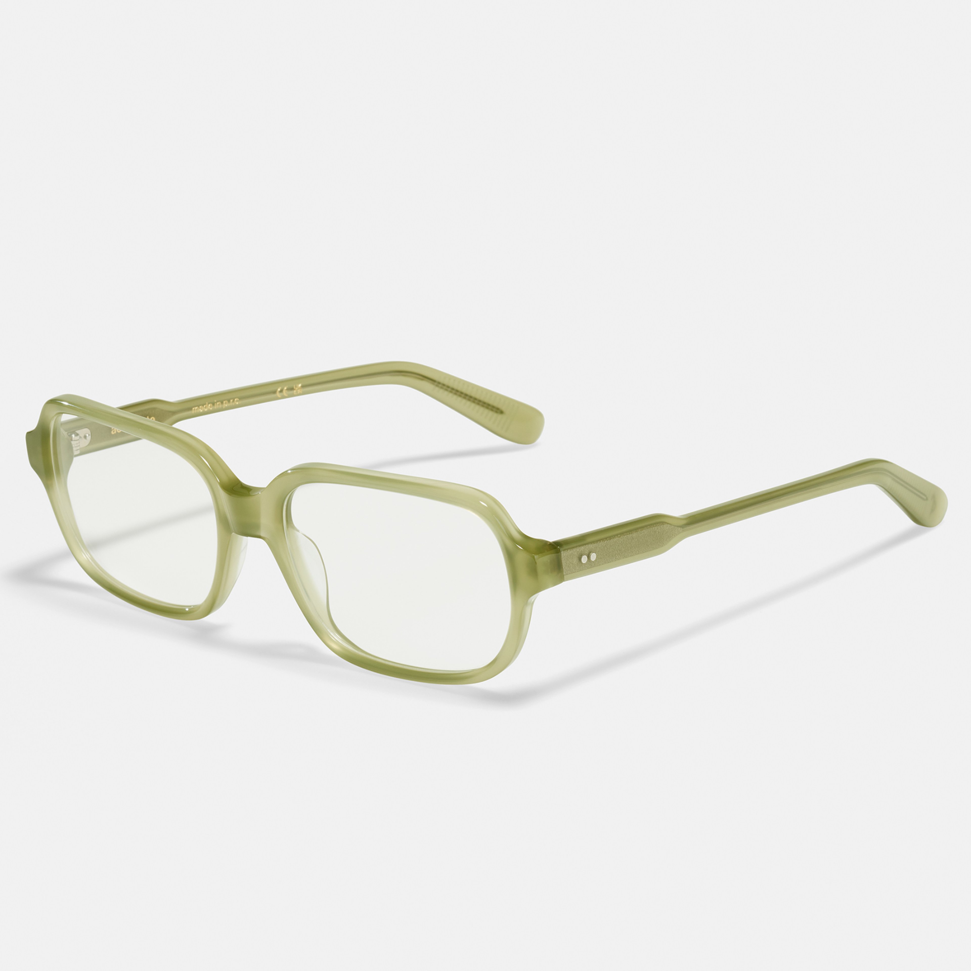 Ace & Tate Glasses | Square Bio acetate in Green