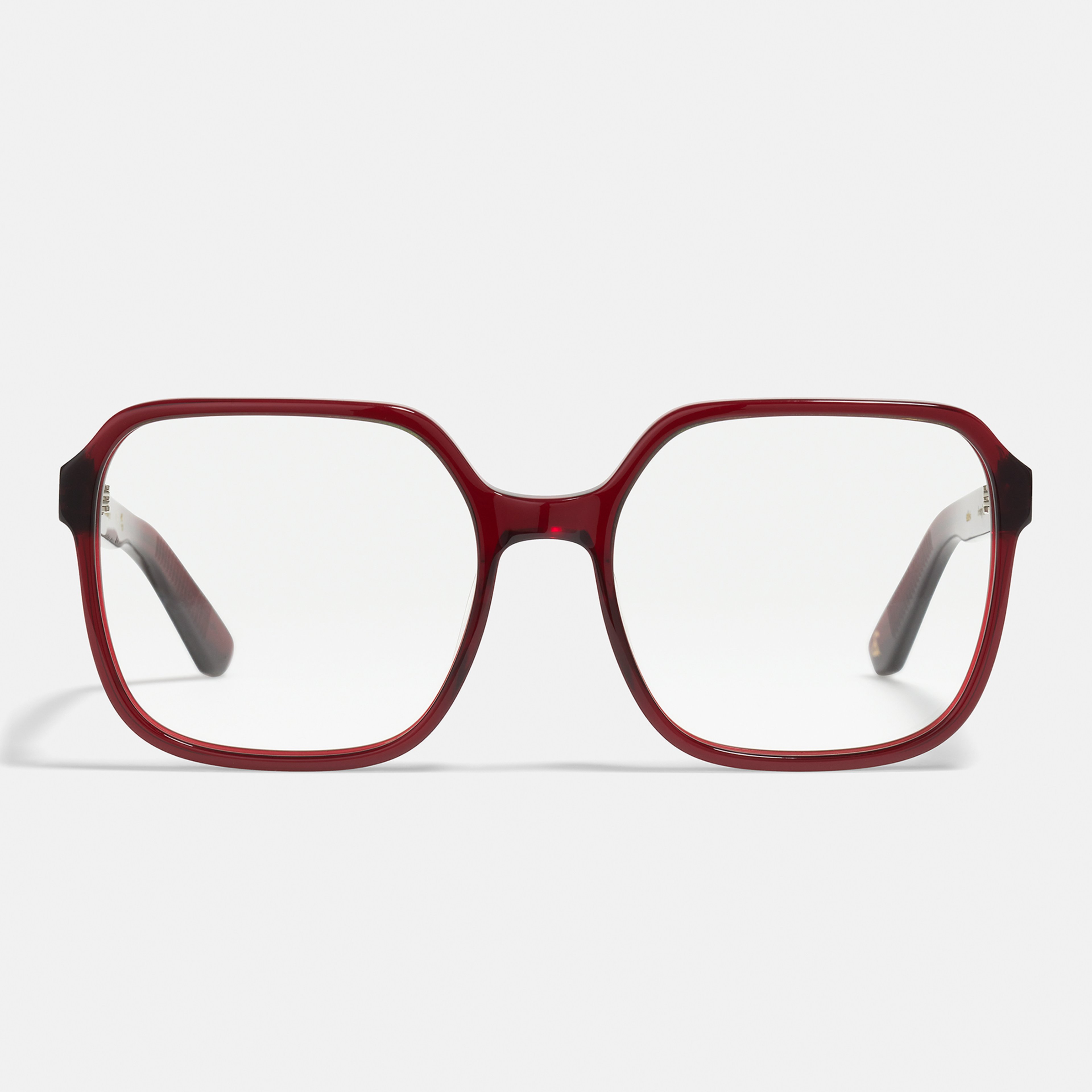 Ace & Tate Glasses | Square Bio acetate in Red