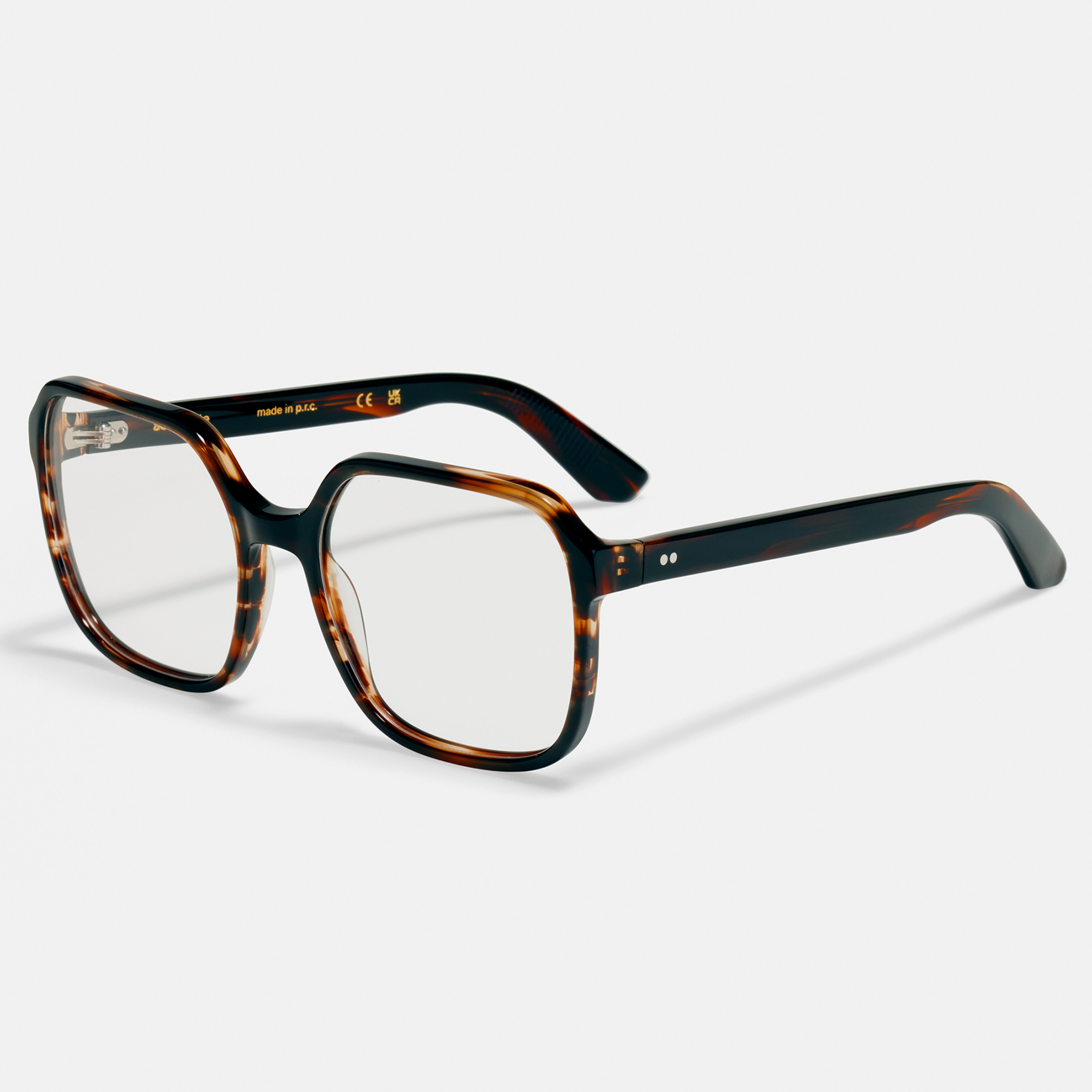 Ace & Tate Glasses | Square Bio acetate in Brown