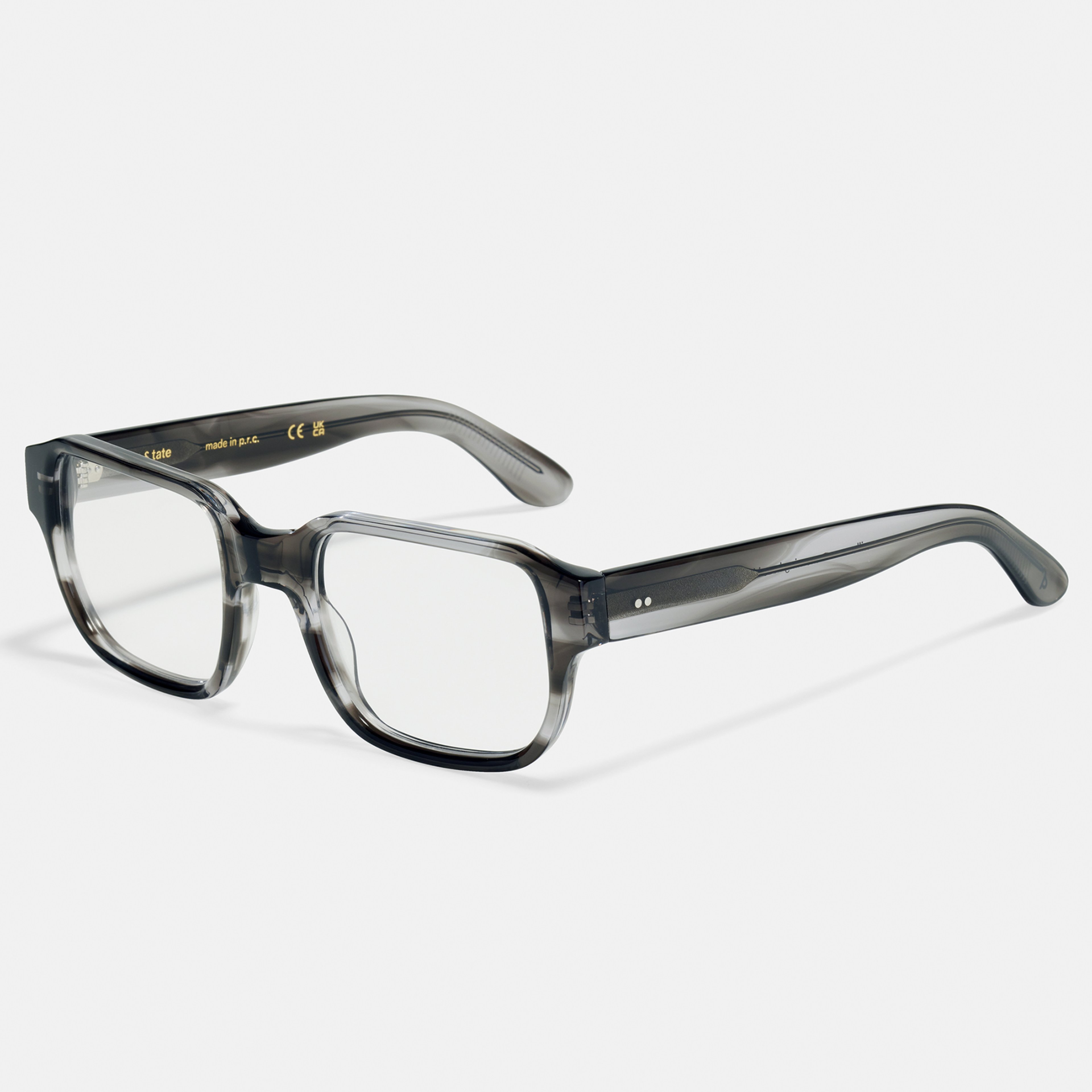 Ace & Tate Glasses | Square Bio acetate in Grey