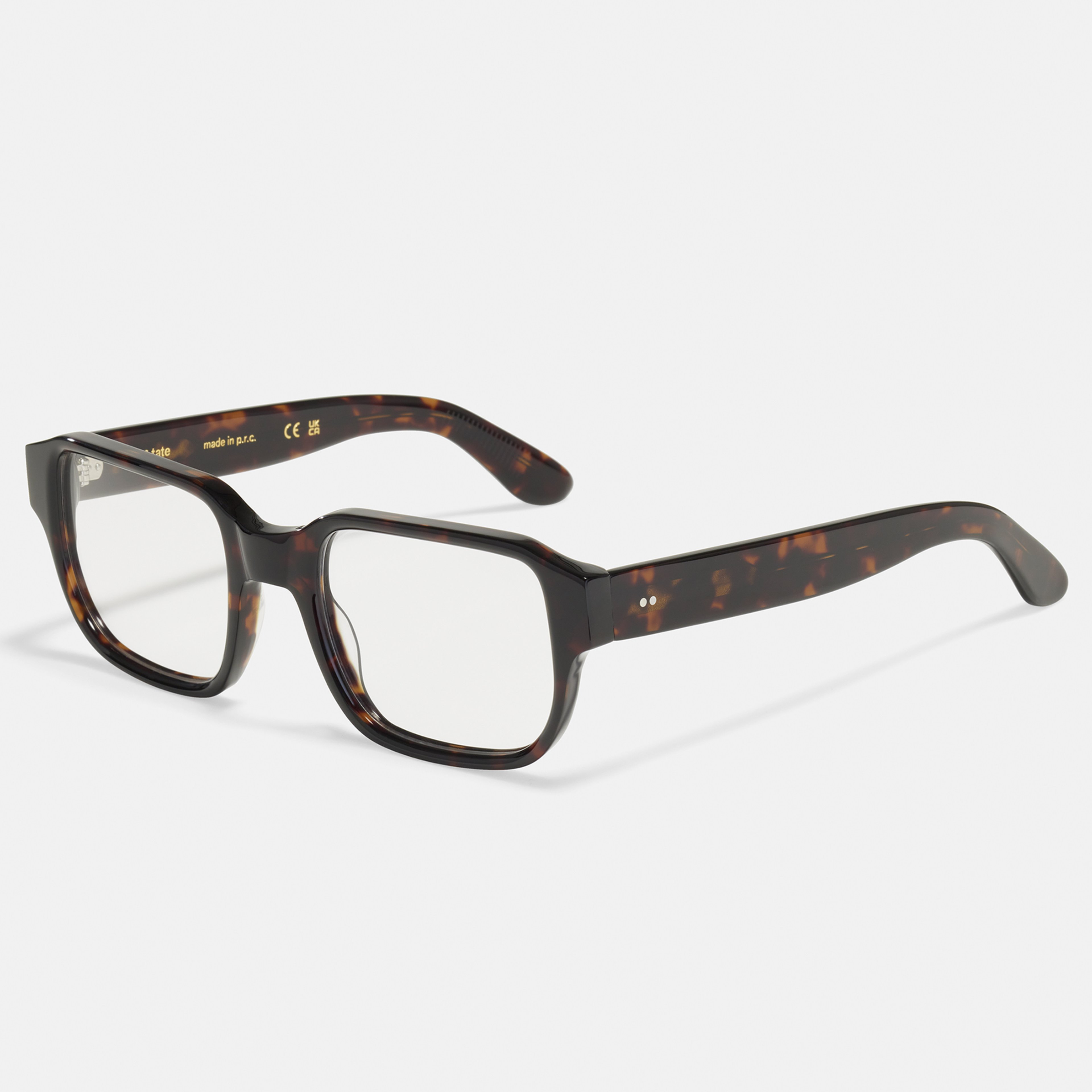 Ace & Tate Glasses | Square Bio acetate in Brown