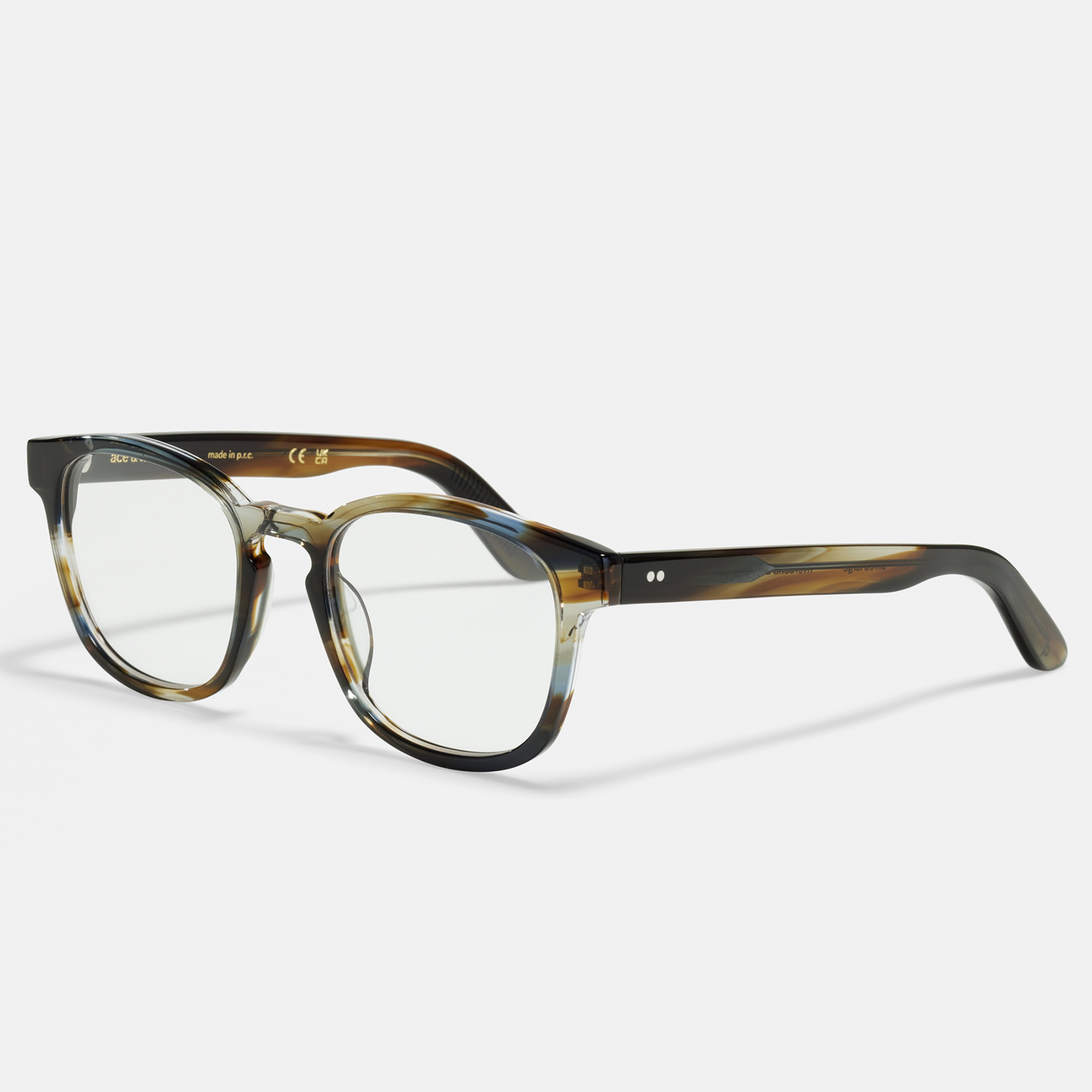 Ace & Tate Glasses | Square Bio acetate in Blue