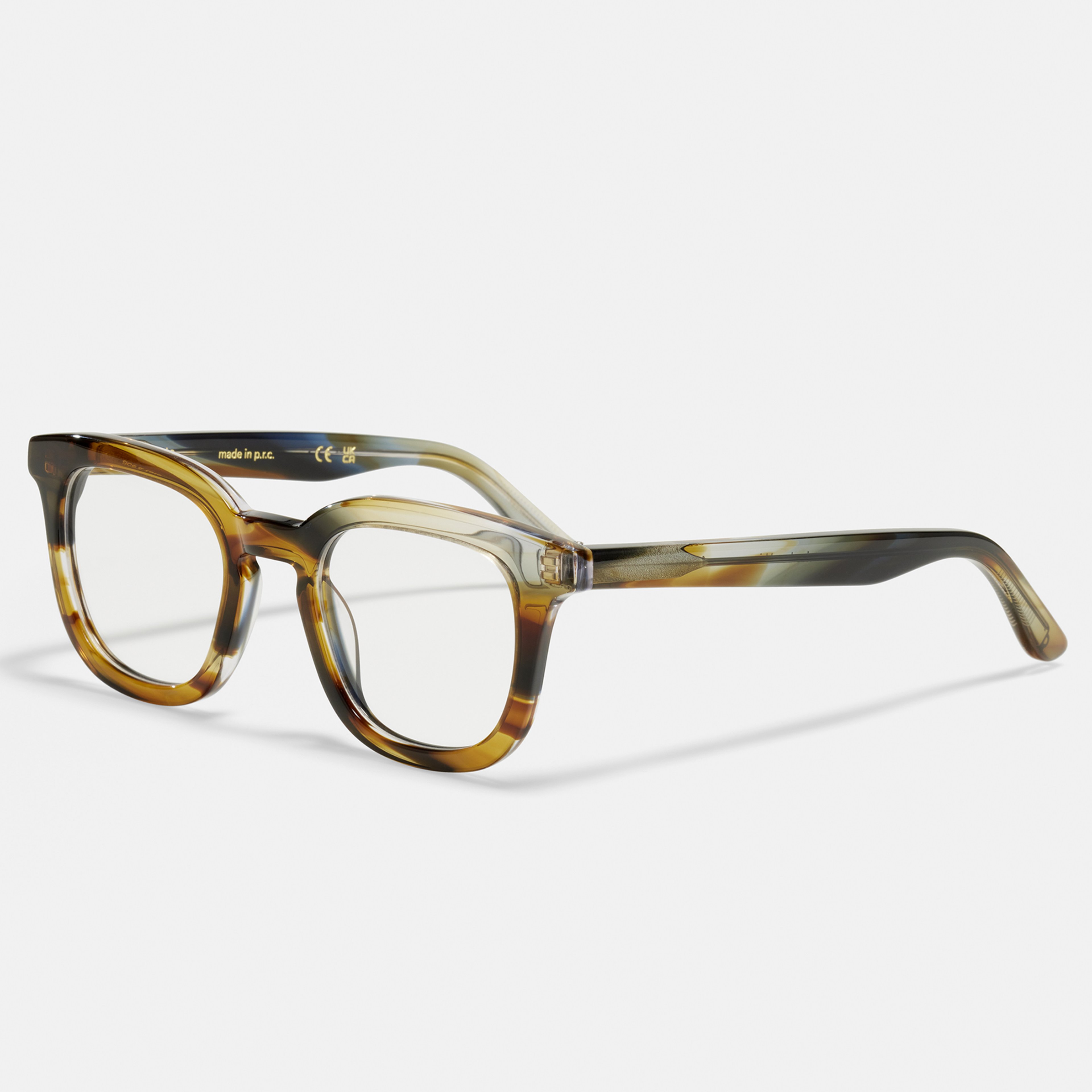 Ace & Tate Glasses | Square Bio acetate in Blue