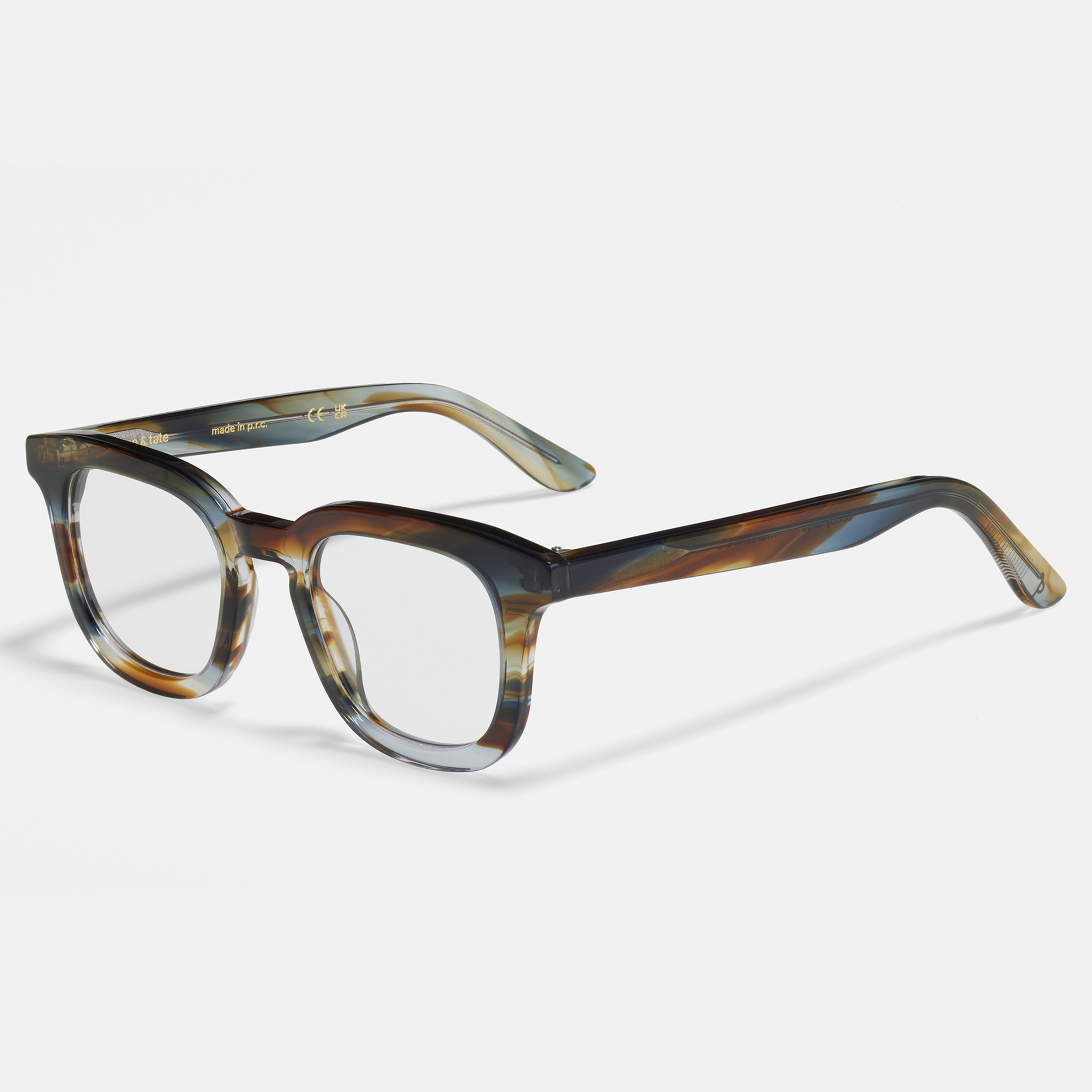 Ace & Tate Glasses | Square Bio acetate in Blue