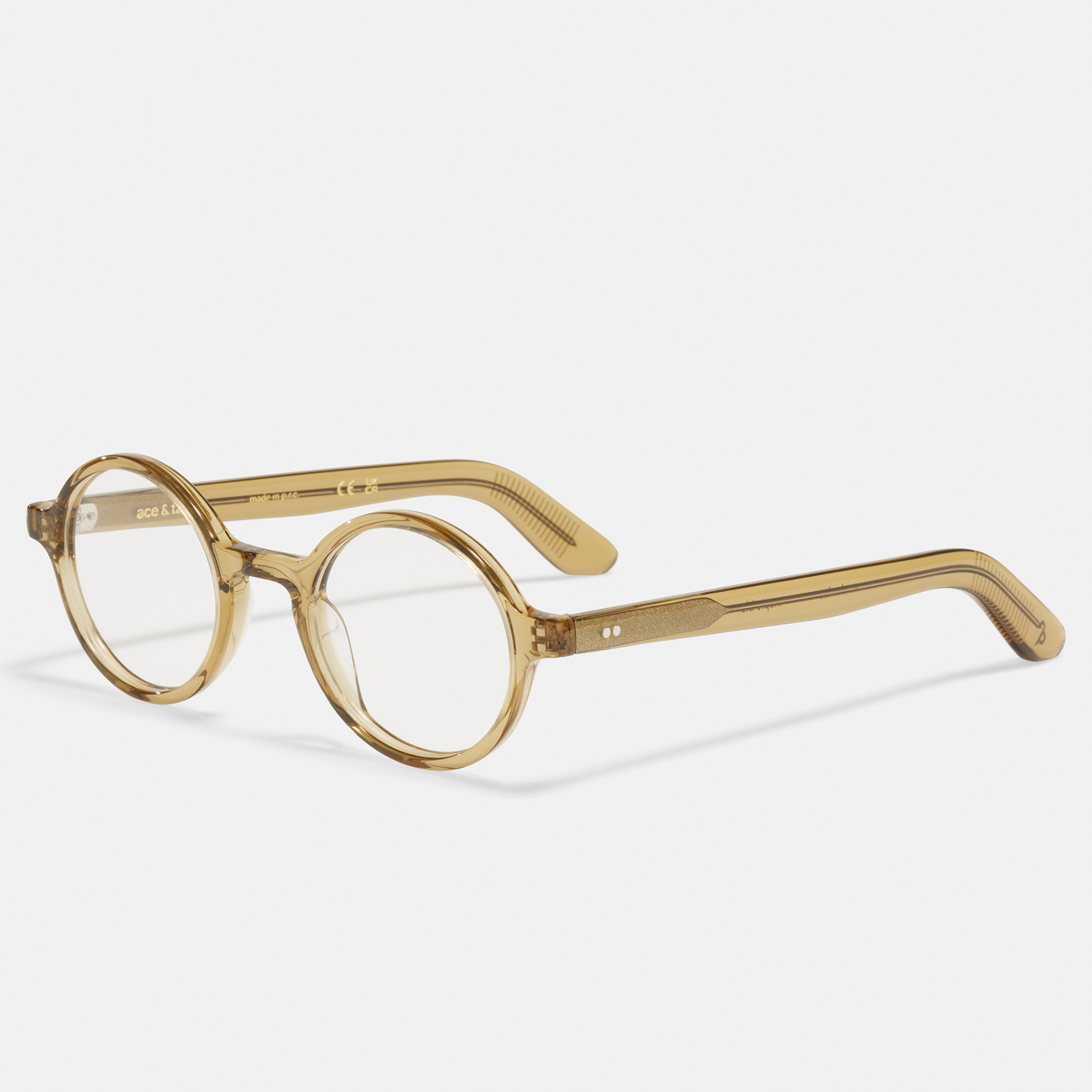 Ace & Tate Glasses | Round Bio acetate in Brown