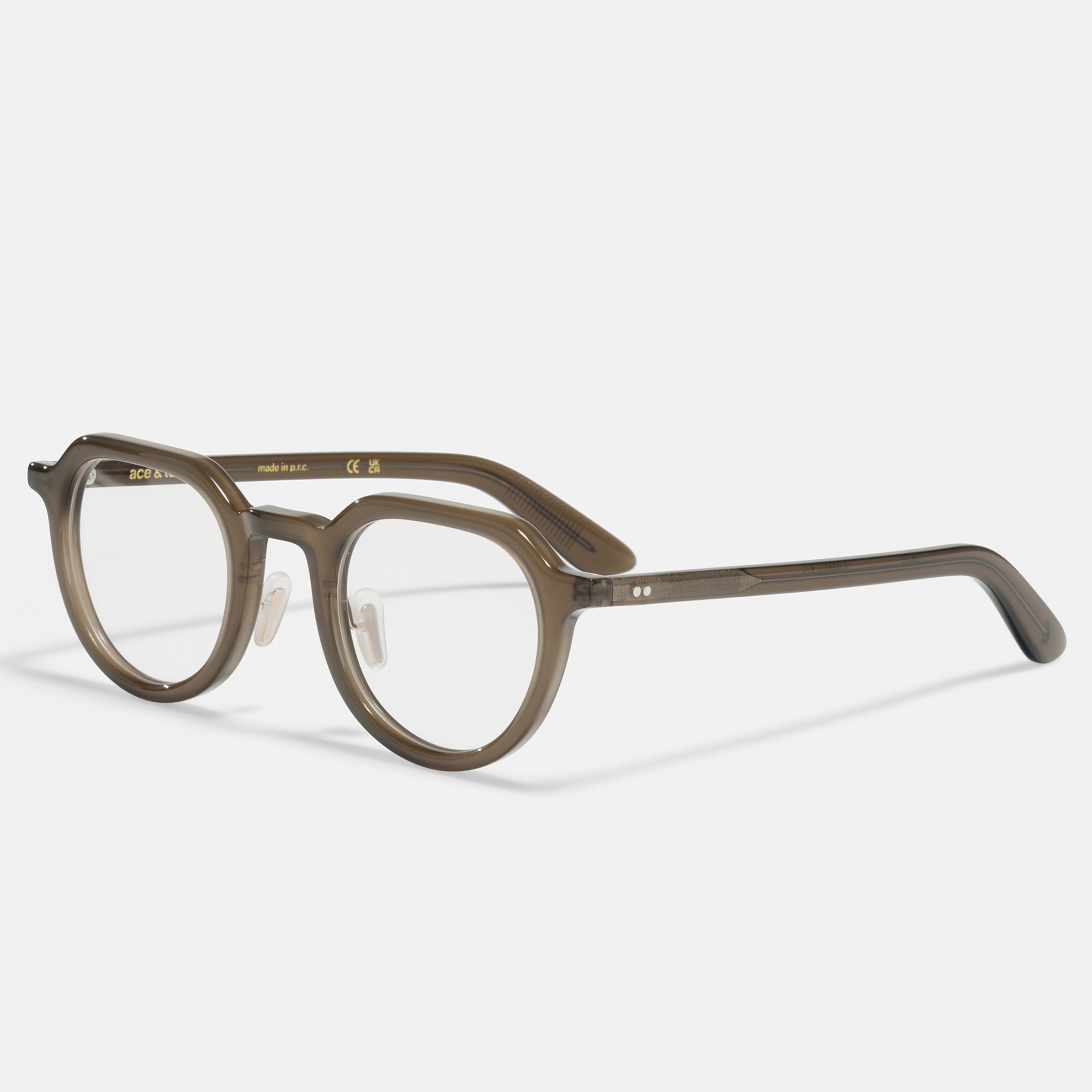 Ace & Tate Glasses | Round Bio acetate in Green