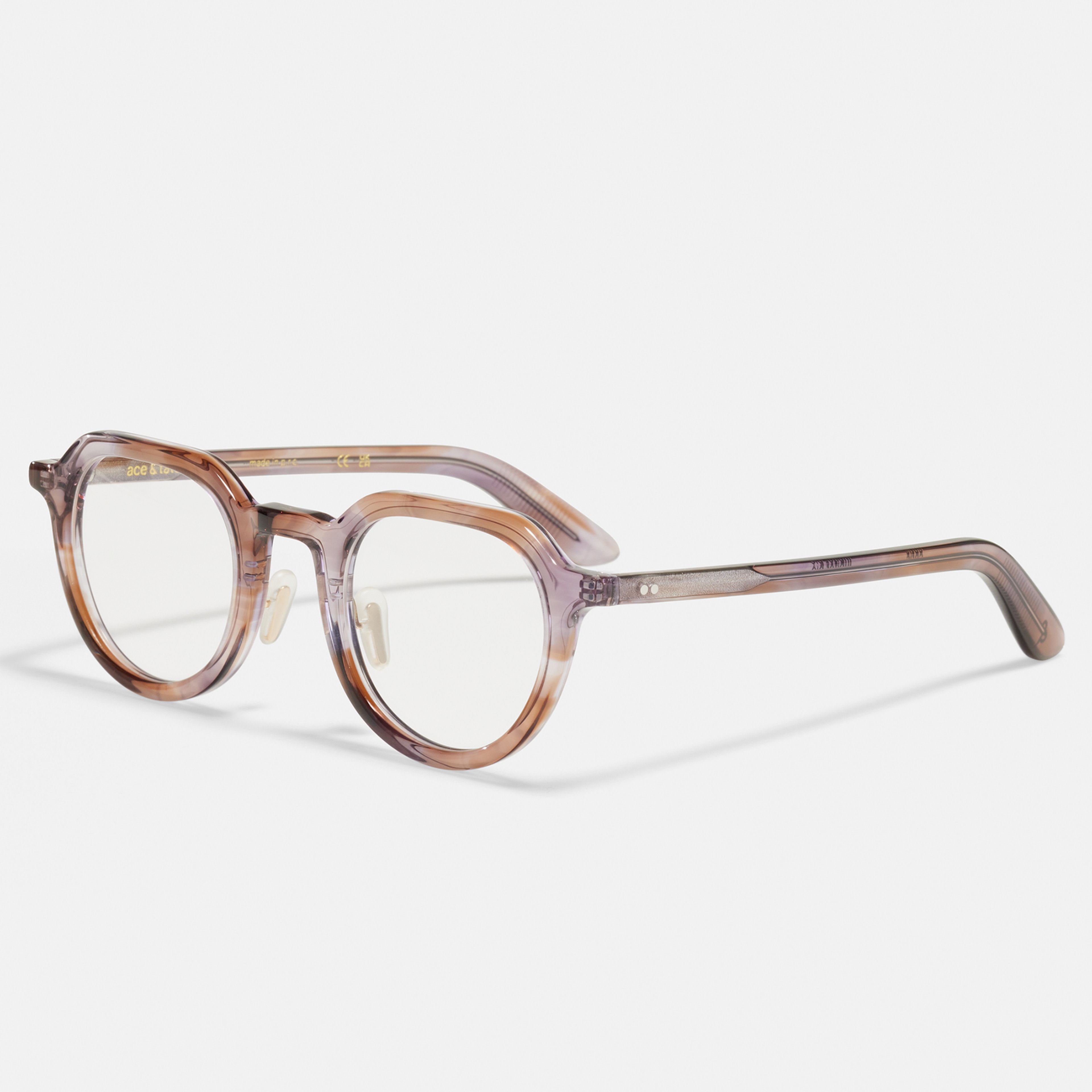 Ace & Tate Glasses | Round Bio acetate in Purple