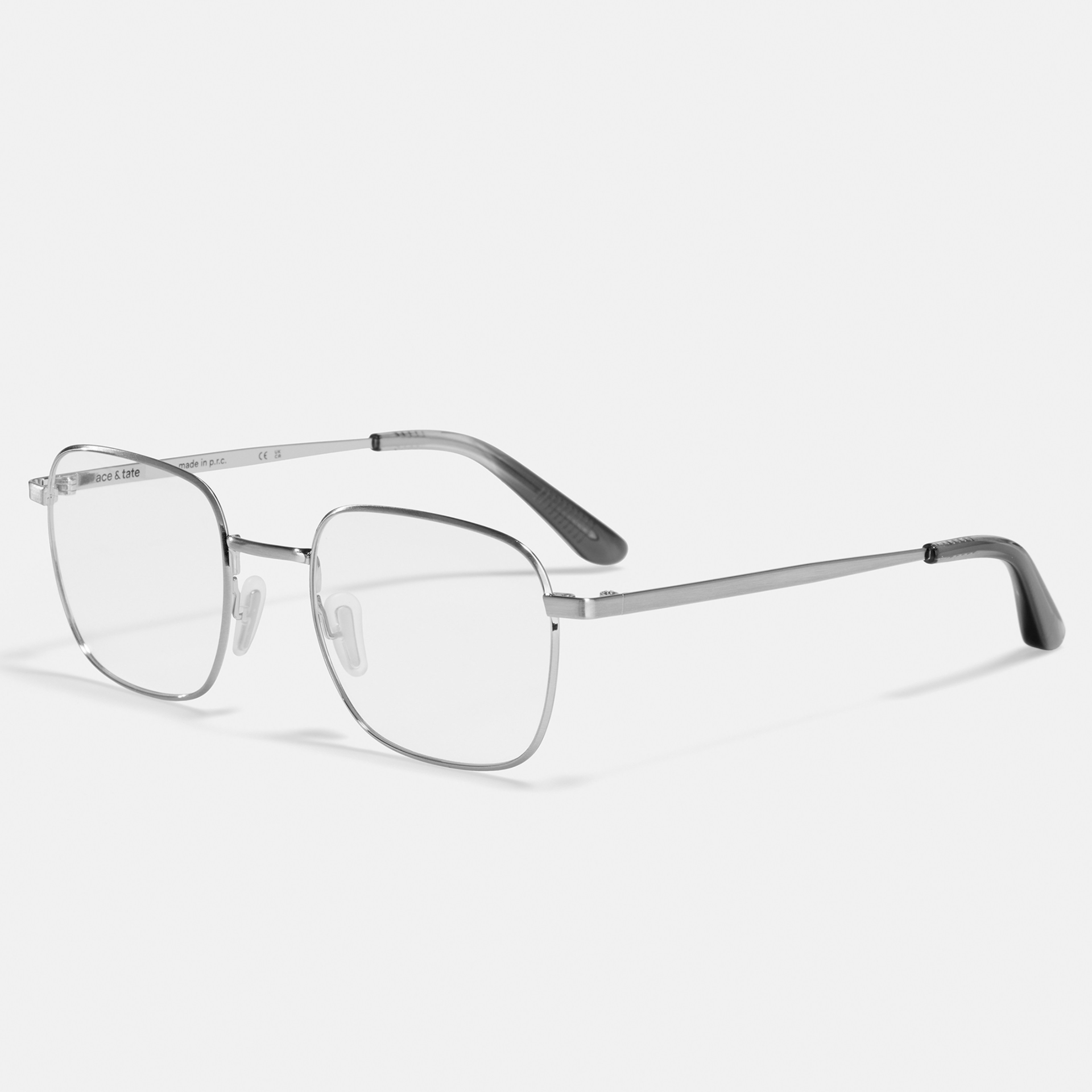 Ace & Tate Glasses | Square Metal in Silver