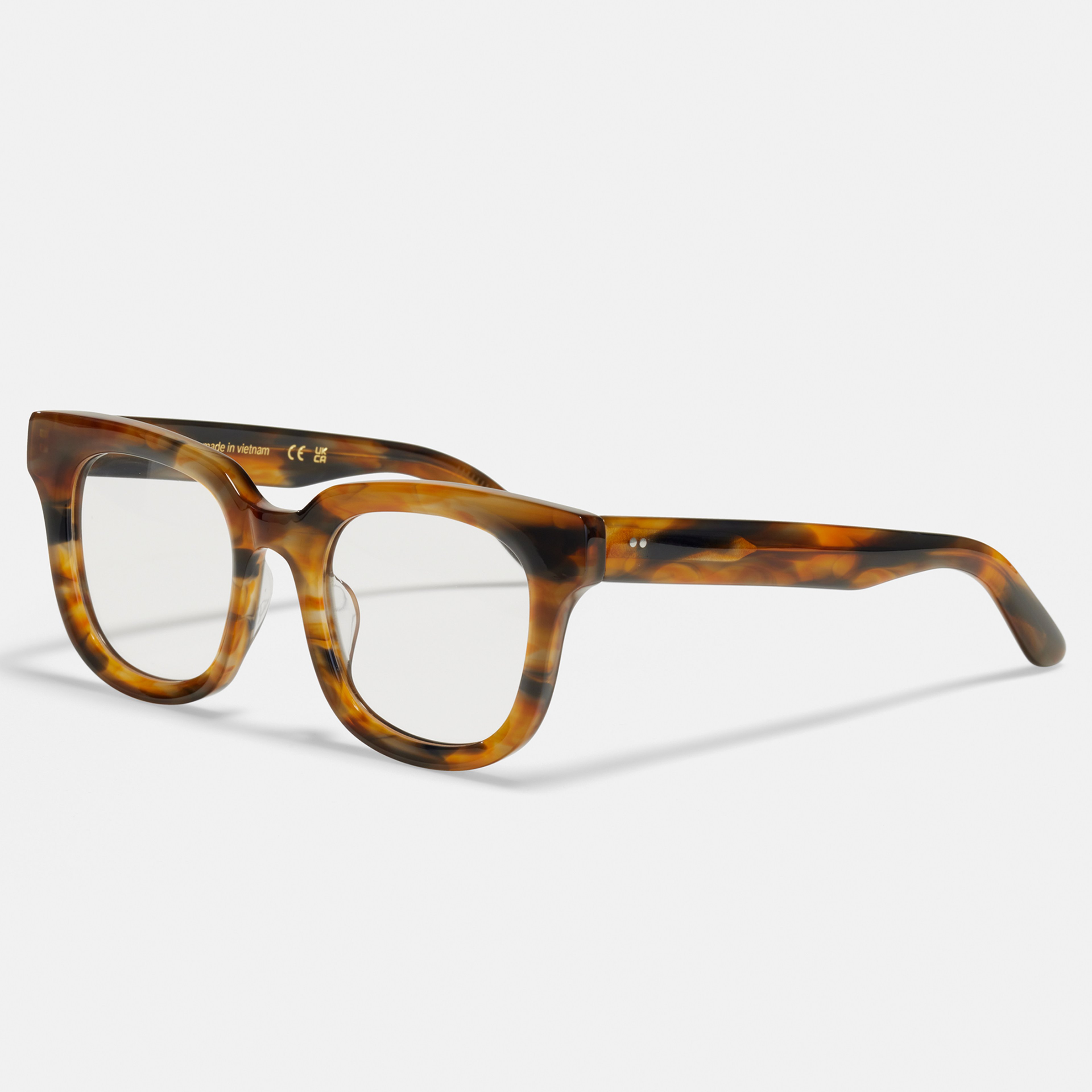 Ace & Tate Glasses | Round Bio acetate in Blue