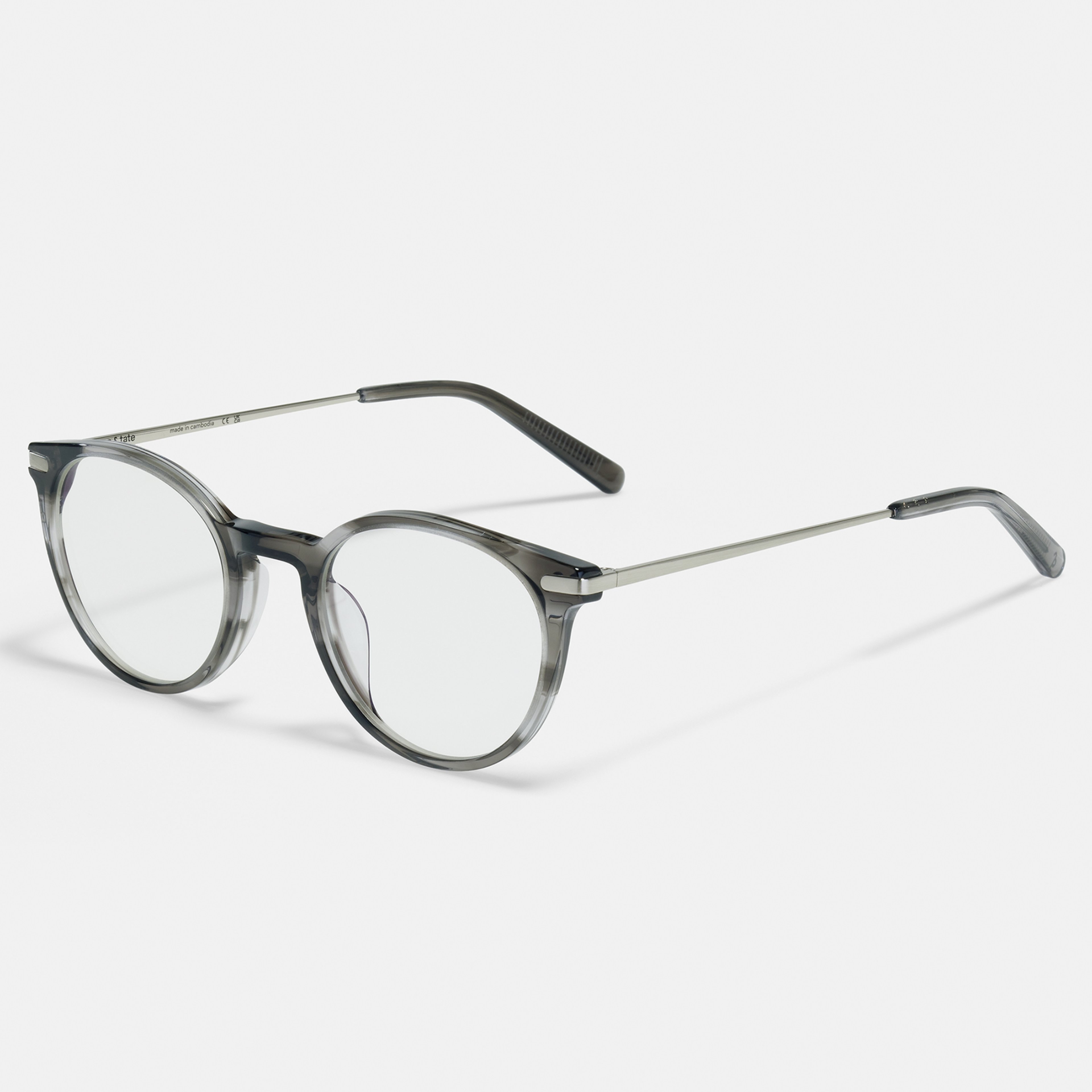 Ace & Tate Glasses | Round Bio acetate in Grey