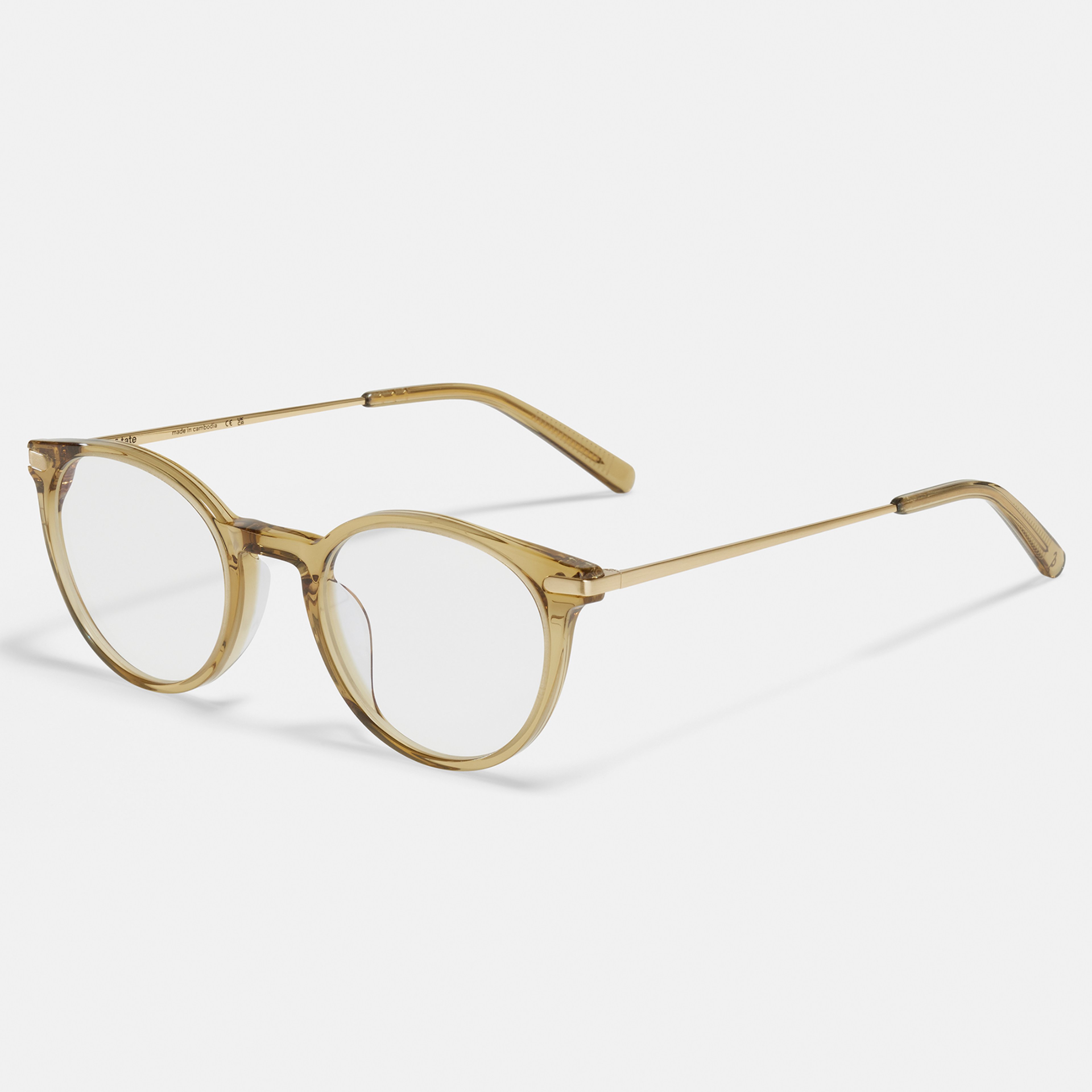 Ace & Tate Glasses | Round Bio acetate in Brown