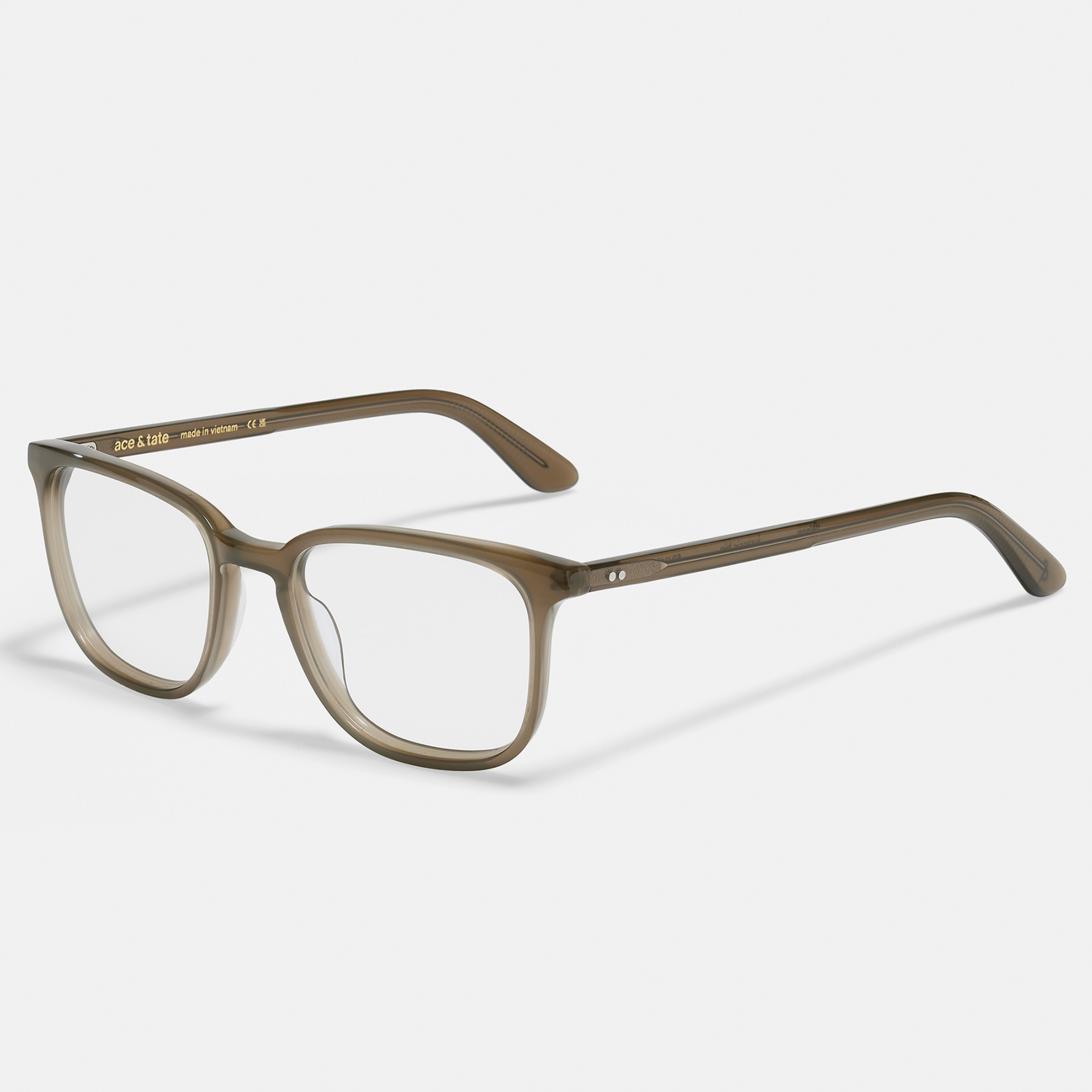 Ace & Tate Glasses | rectangle Bio acetate in Green