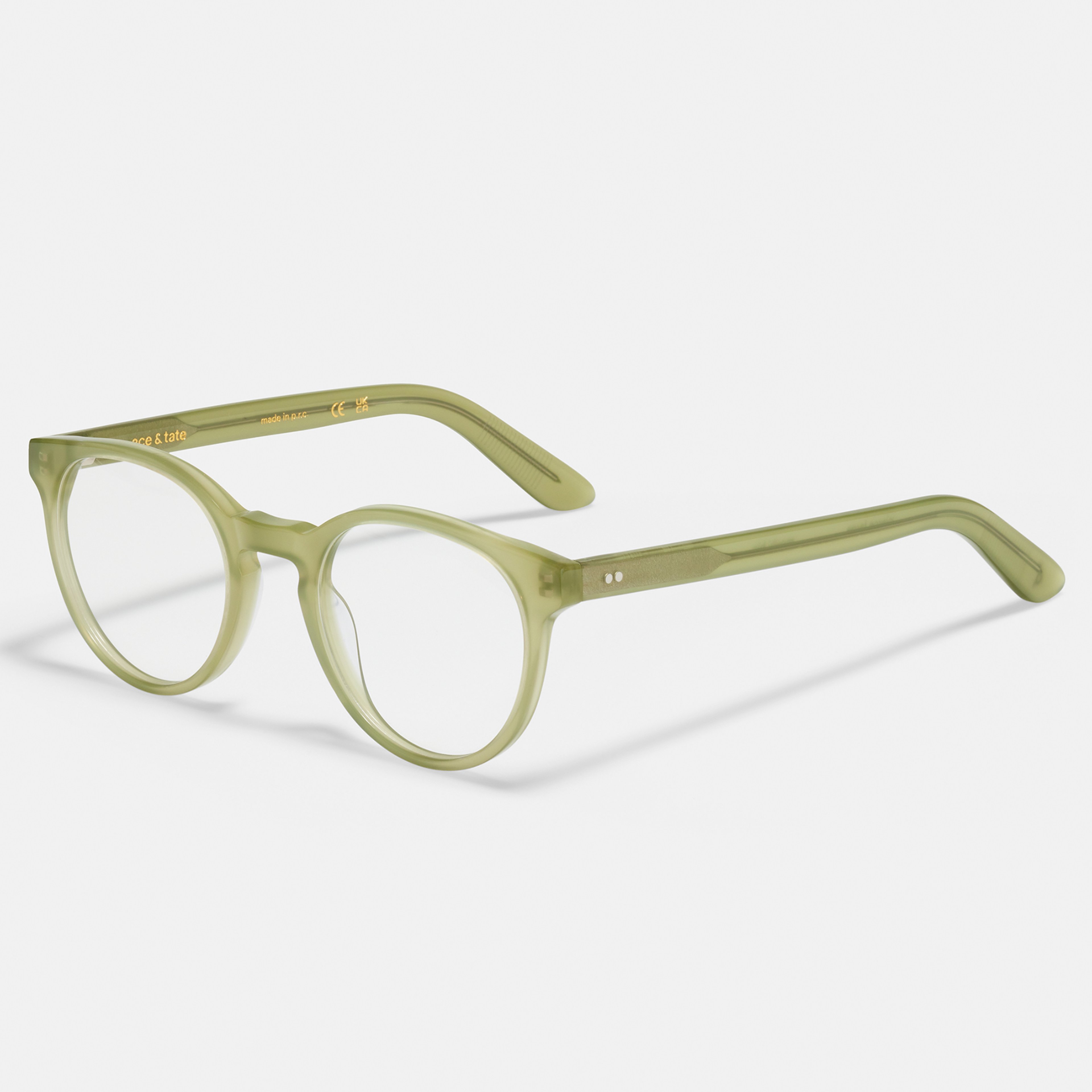 Ace & Tate Glasses | Round Bio acetate in Green